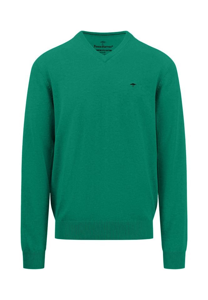 FYNCH-HATTON Strickpullover - Legerer Strickpullover mit V-Ausschnitt, günstig online kaufen