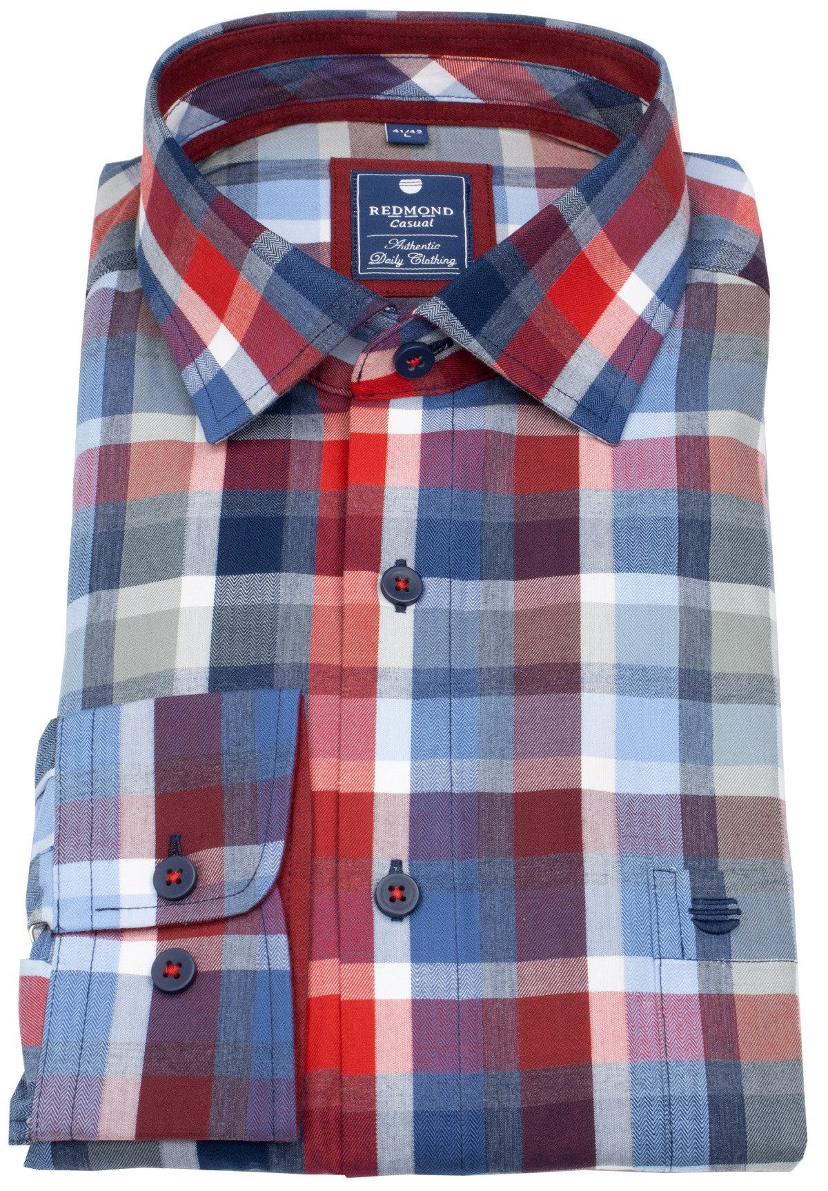 Redmond Karohemd Kentkragen günstig online kaufen