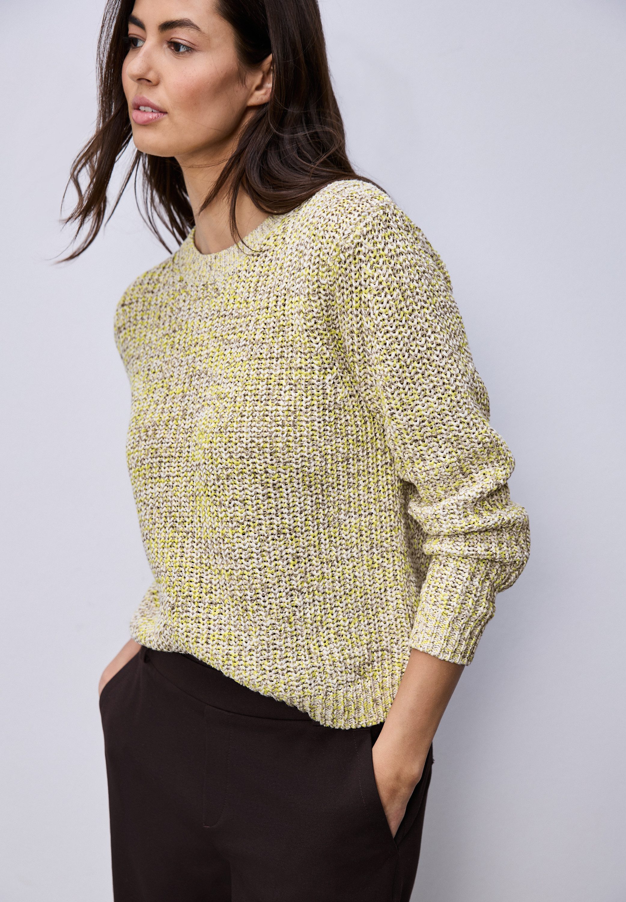 STREET ONE Strickpullover im Melange-Look günstig online kaufen