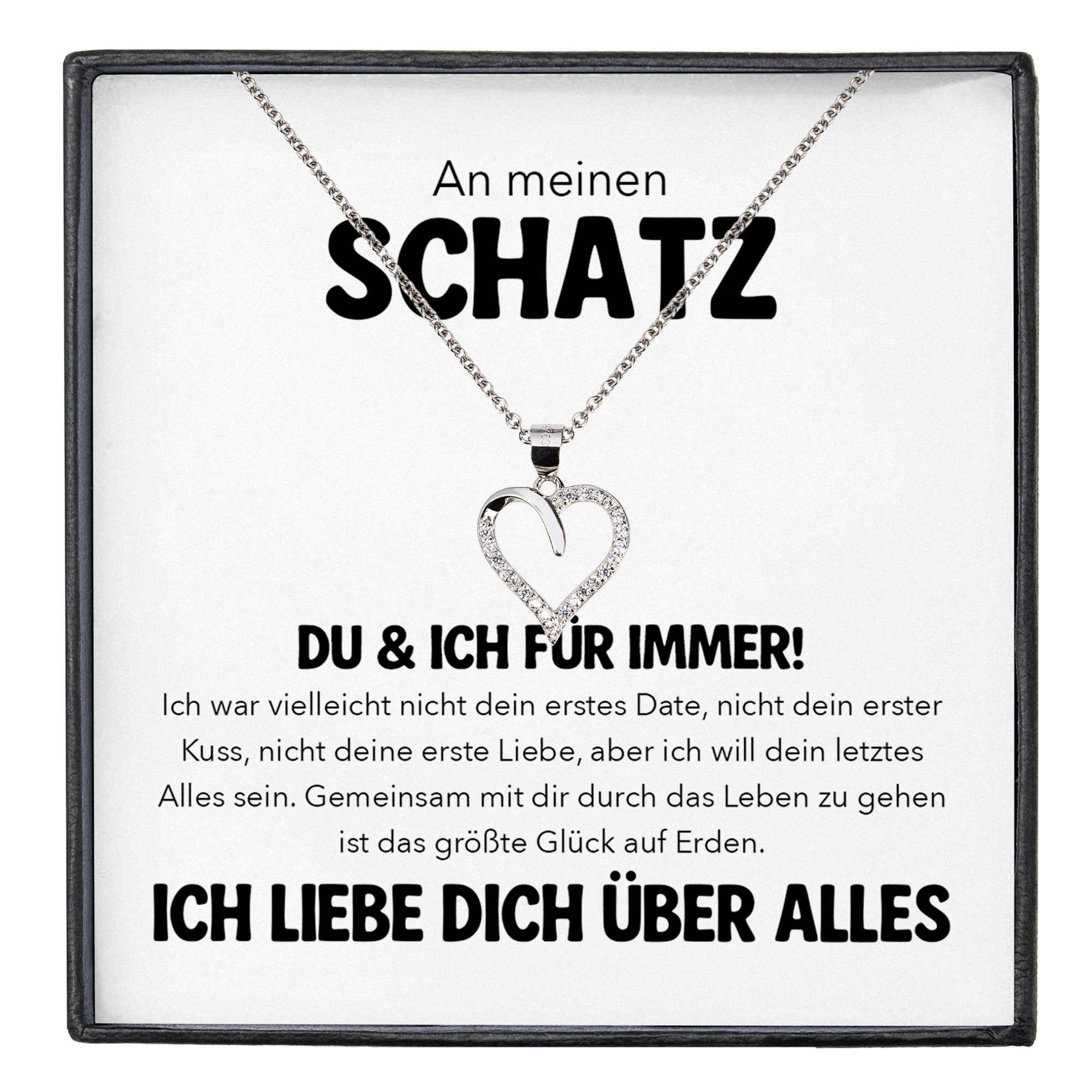 Schmuckset Frauen Ich Liebe Dich Geschenk Schatz Herz Halskette Damen Schmuck