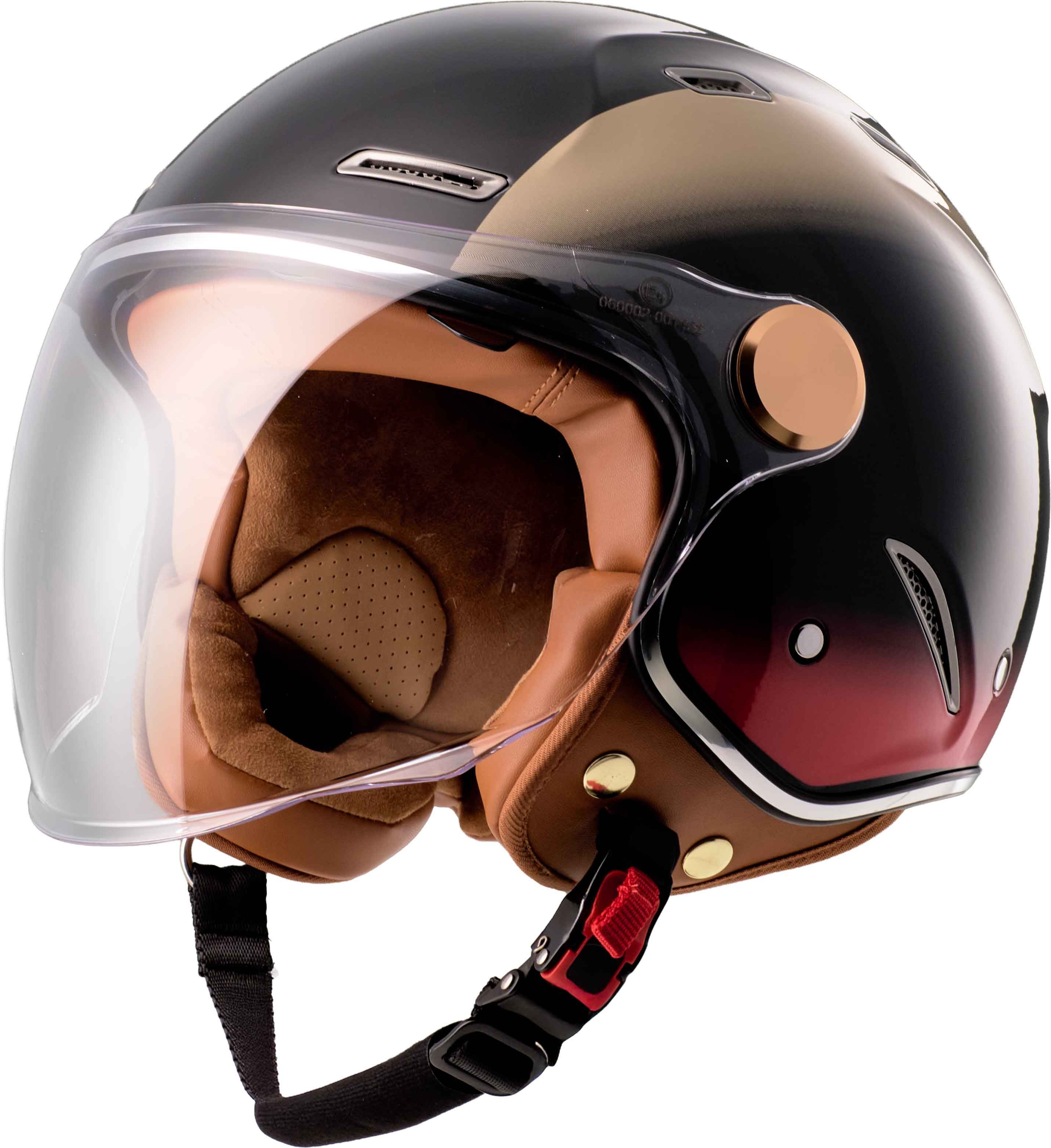 Burnout Motorradhelm Jethelm Heritage Sunset