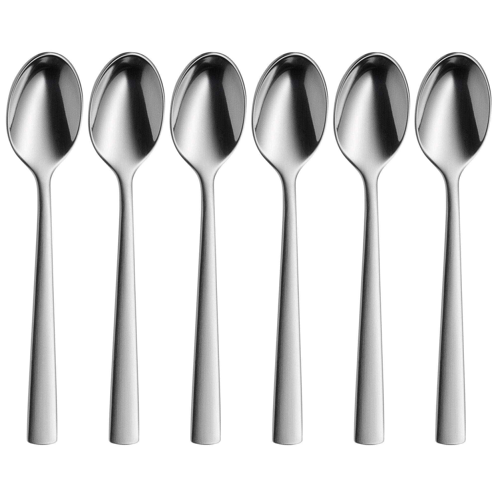 WMF Besteck-Set Corvo Espressolöffel-Set, 6 Stück, Cromargan protect® (6-tlg), 6 Personen, Cromargan protect, Edelstahl mattiert. Rostfrei, spülmaschinengeeignet