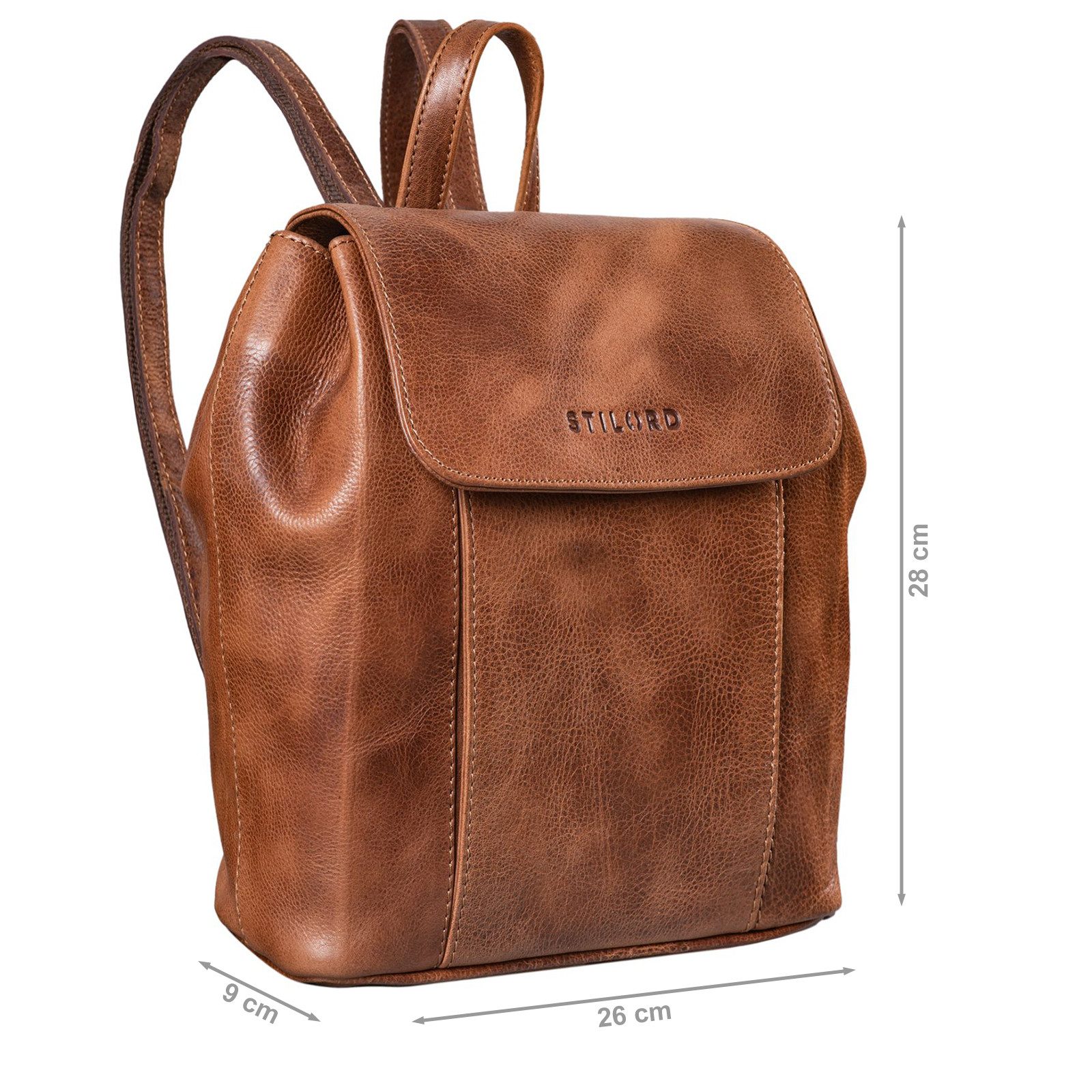 STILORD Cityrucksack "Fiona" Daypack Rucksack Damen Leder