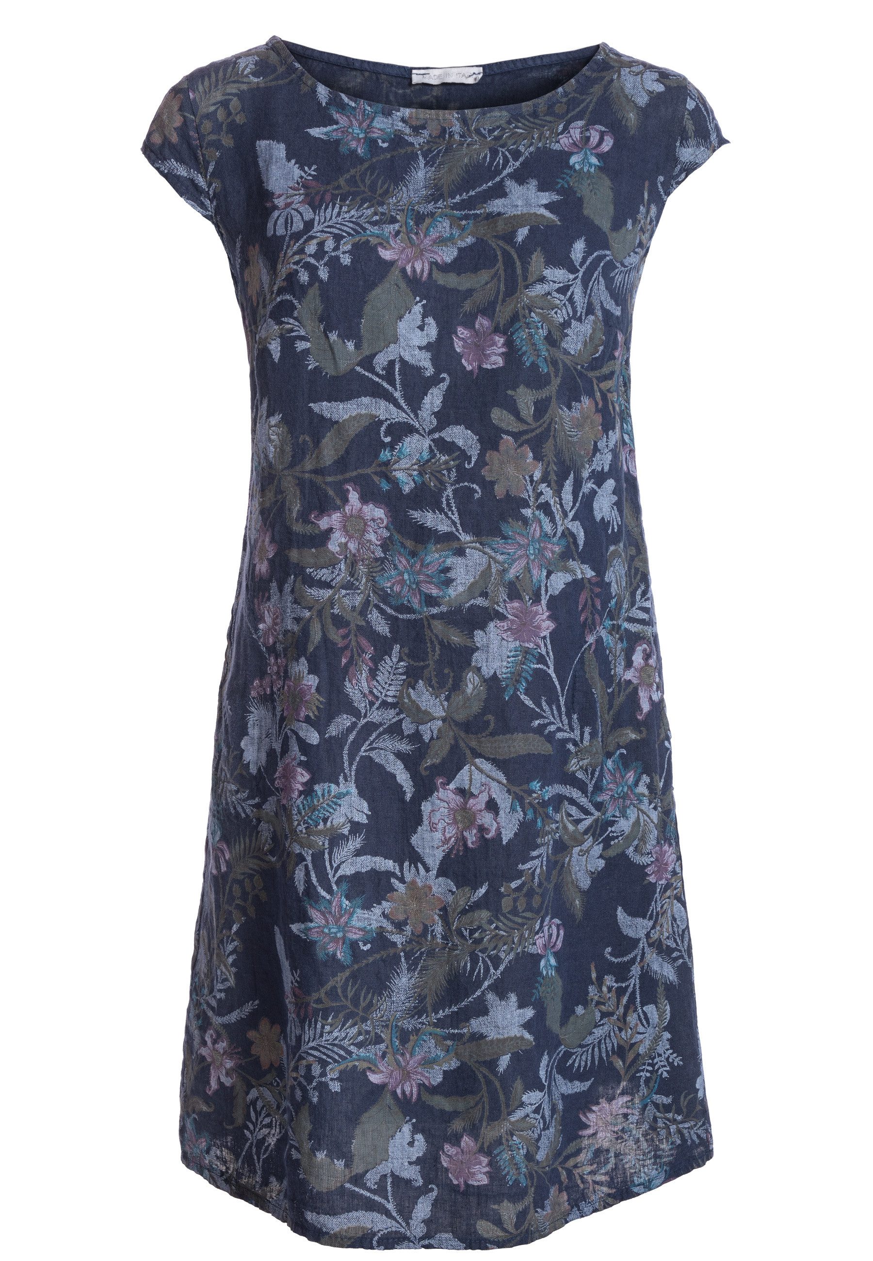 PEKIVESSA Sommerkleid Leinenkleid knielang kurzarm (Einzelartikel, günstig online kaufen