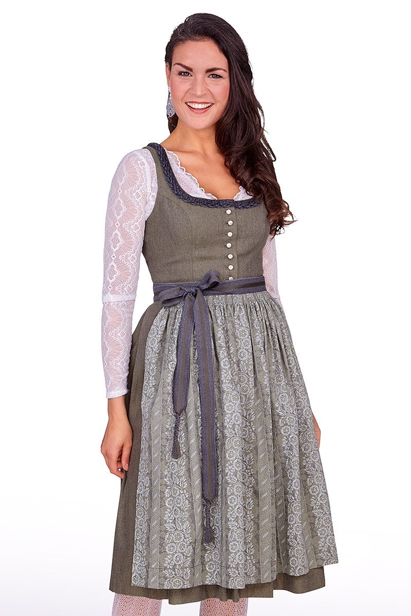 Dirndl Winter Midi Dirndl 2tlg. - KOFLERSEE - oliv