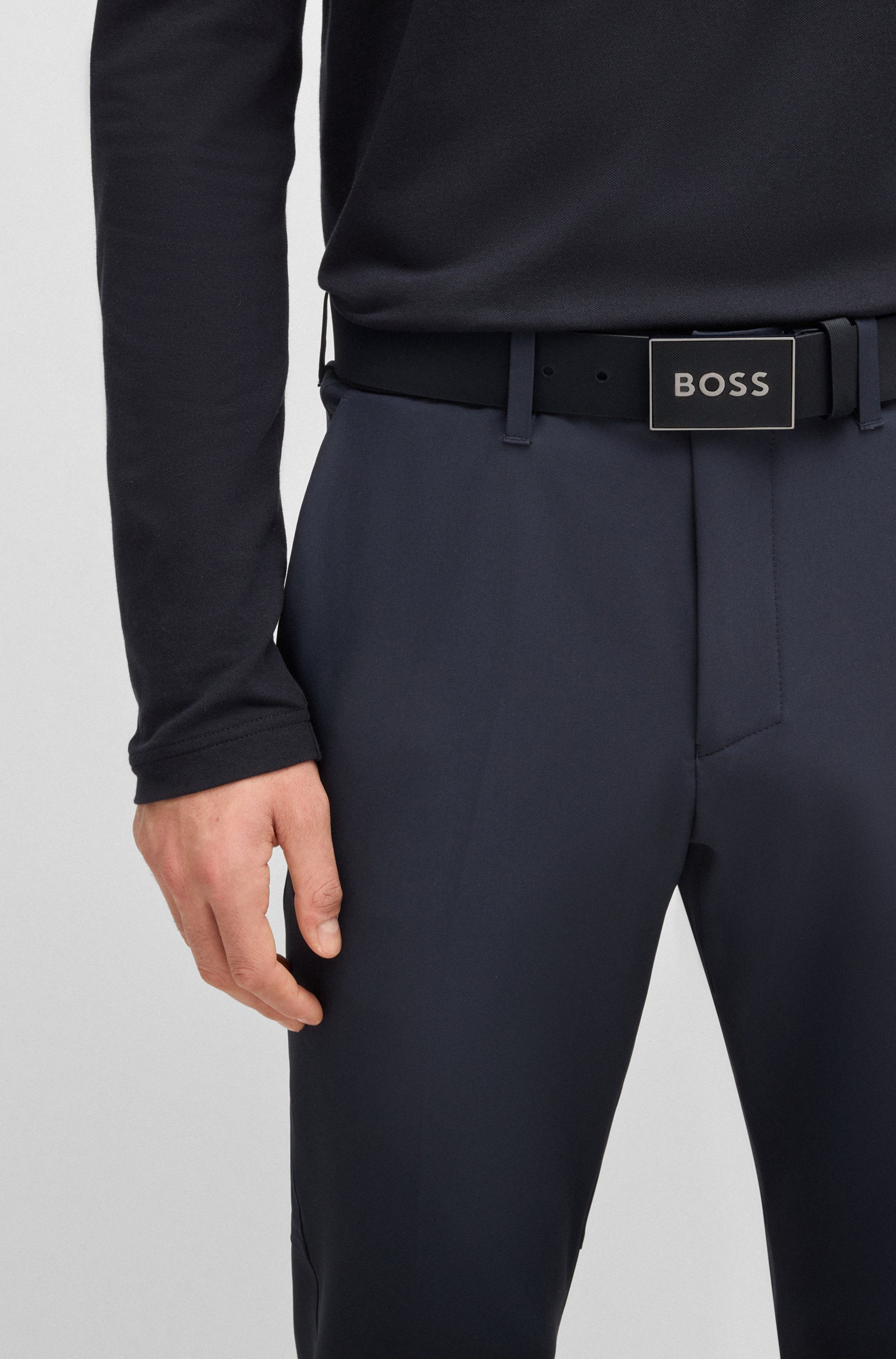 BOSS Ledergürtel Boss Icon-S1 Sz40 mit großem BOSS Schriftzug auf der Schnalle