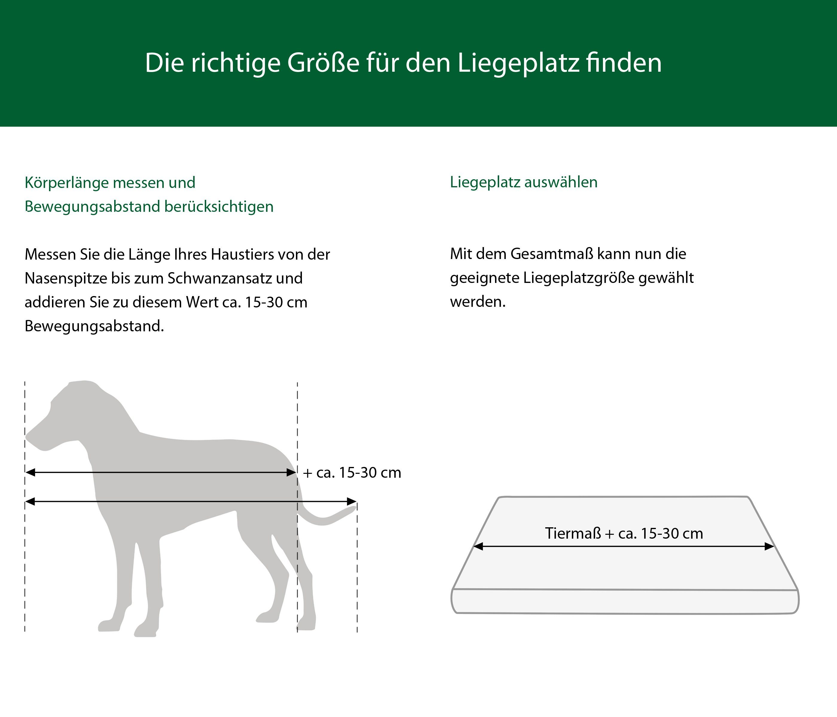 Dehner Tierbett Orthopädisches Hunde-/Katzenkissen, versch. Größen, antibakterielles, wasserabweisendes Kissen für ältere Hunde und Katzen