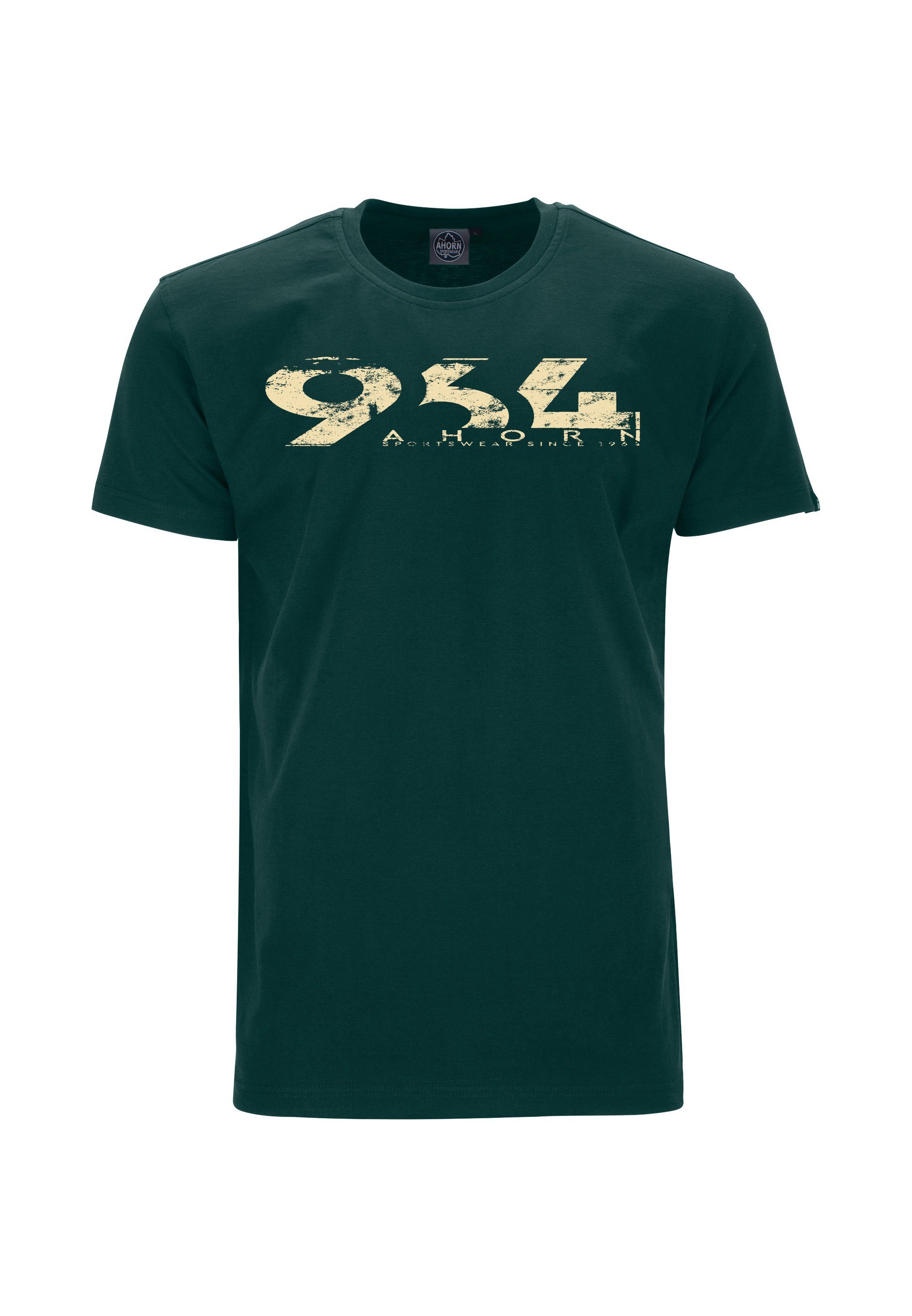 AHORN SPORTSWEAR T-Shirt 964_EGGSHELL mit modischem Print dunkelgrün