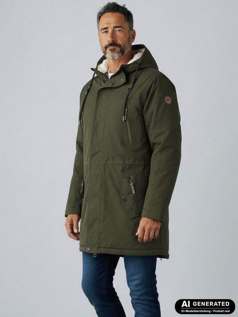 Blue Wave Funktionsmantel Kuddel Herren Funktionsparka Jacke Kuddel - Parka Winterjacke Funktionsjacke