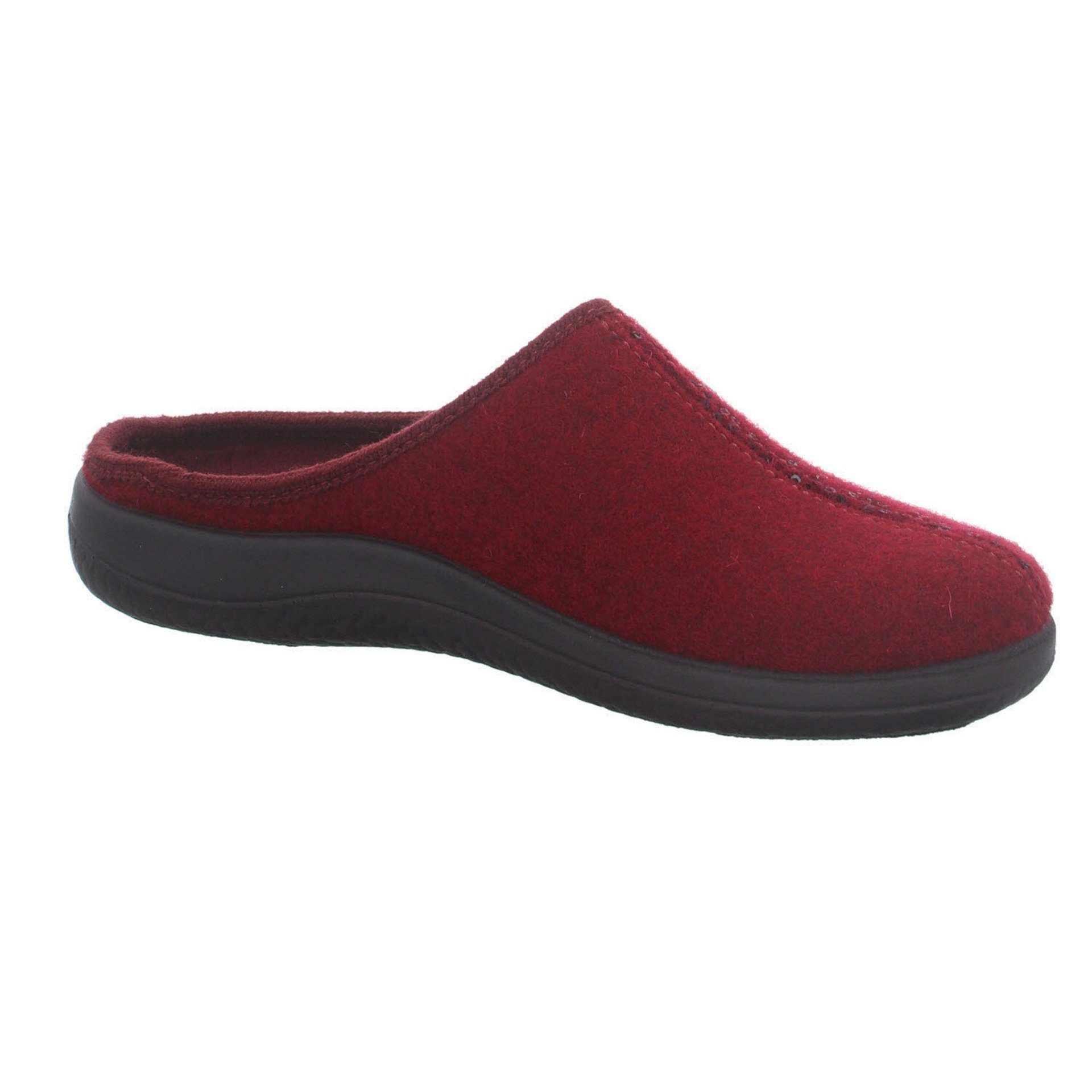 Hausschuh weinrot Textil Hausschuh Rohde Slipper Damen Hausschuhe