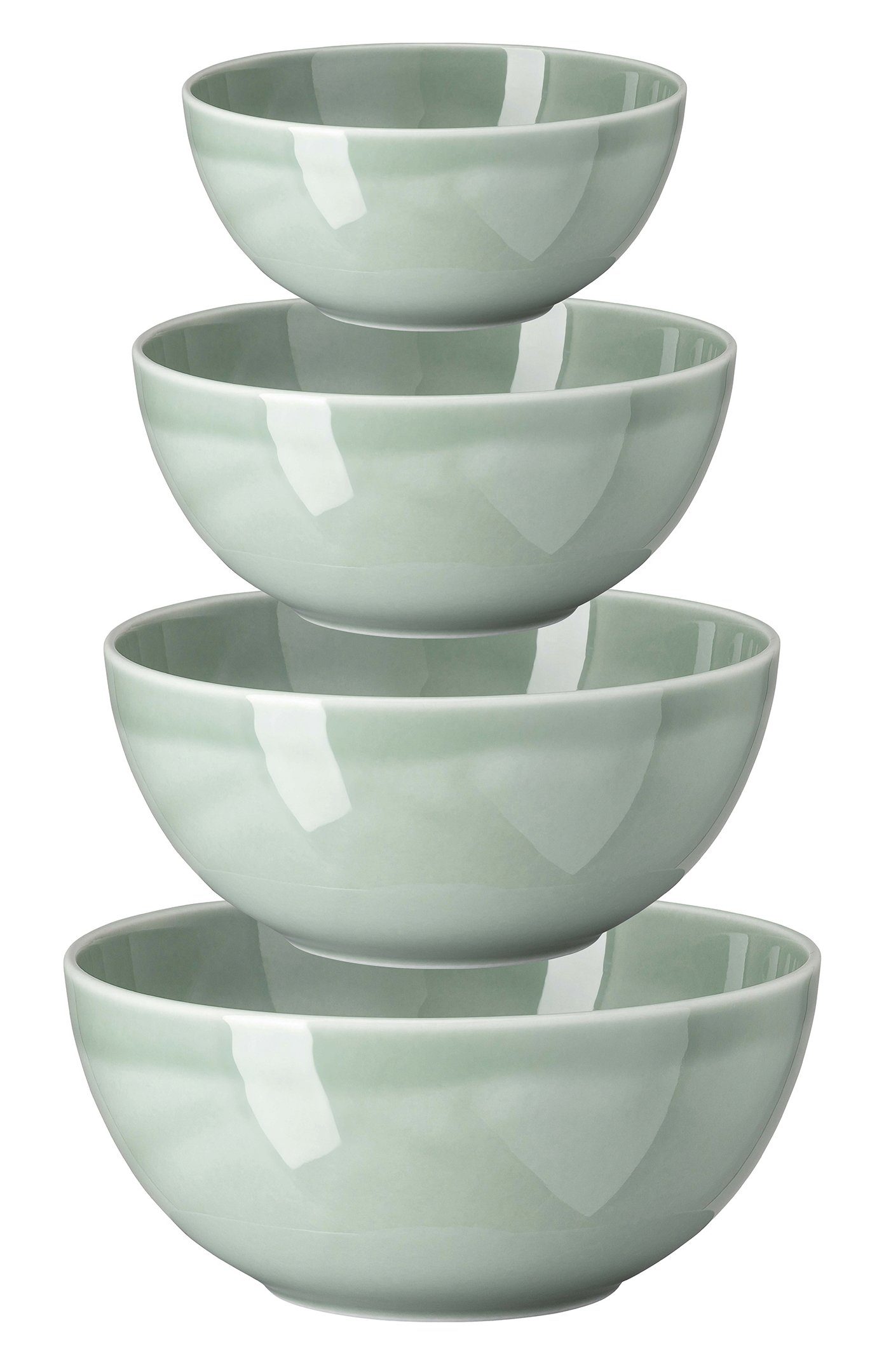 Thomas Porzellan Geschirr-Set Daily Moss Green Schüsseln Set 4, Porzellan, Sets