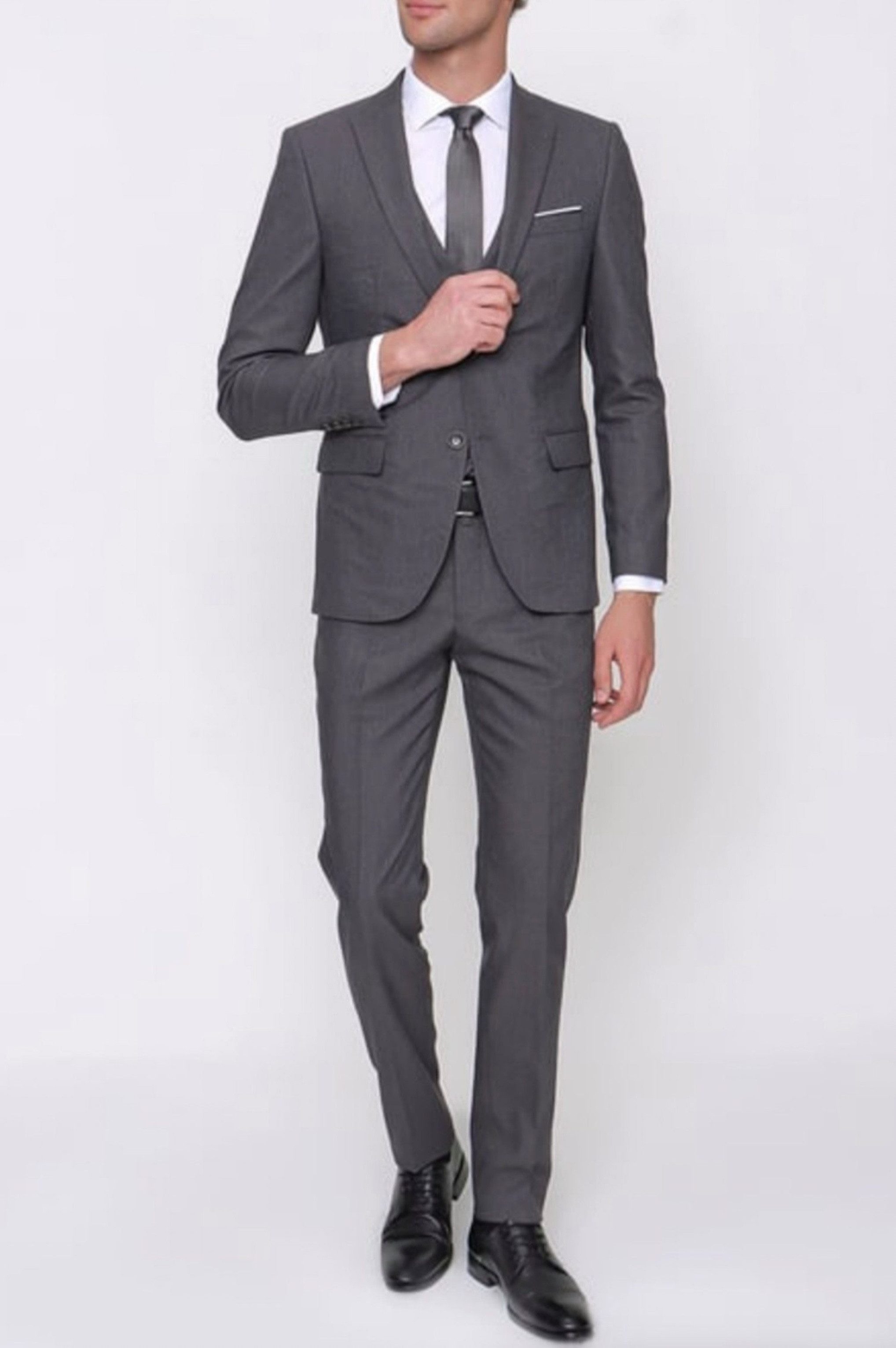 Keskin Collection Anzug 3-teilig Keskin Collection Anzug 3 teilig Schwarz Grau Dunkelblau Hellgrau TOP (3 teiliges Set) 3 teilger Set