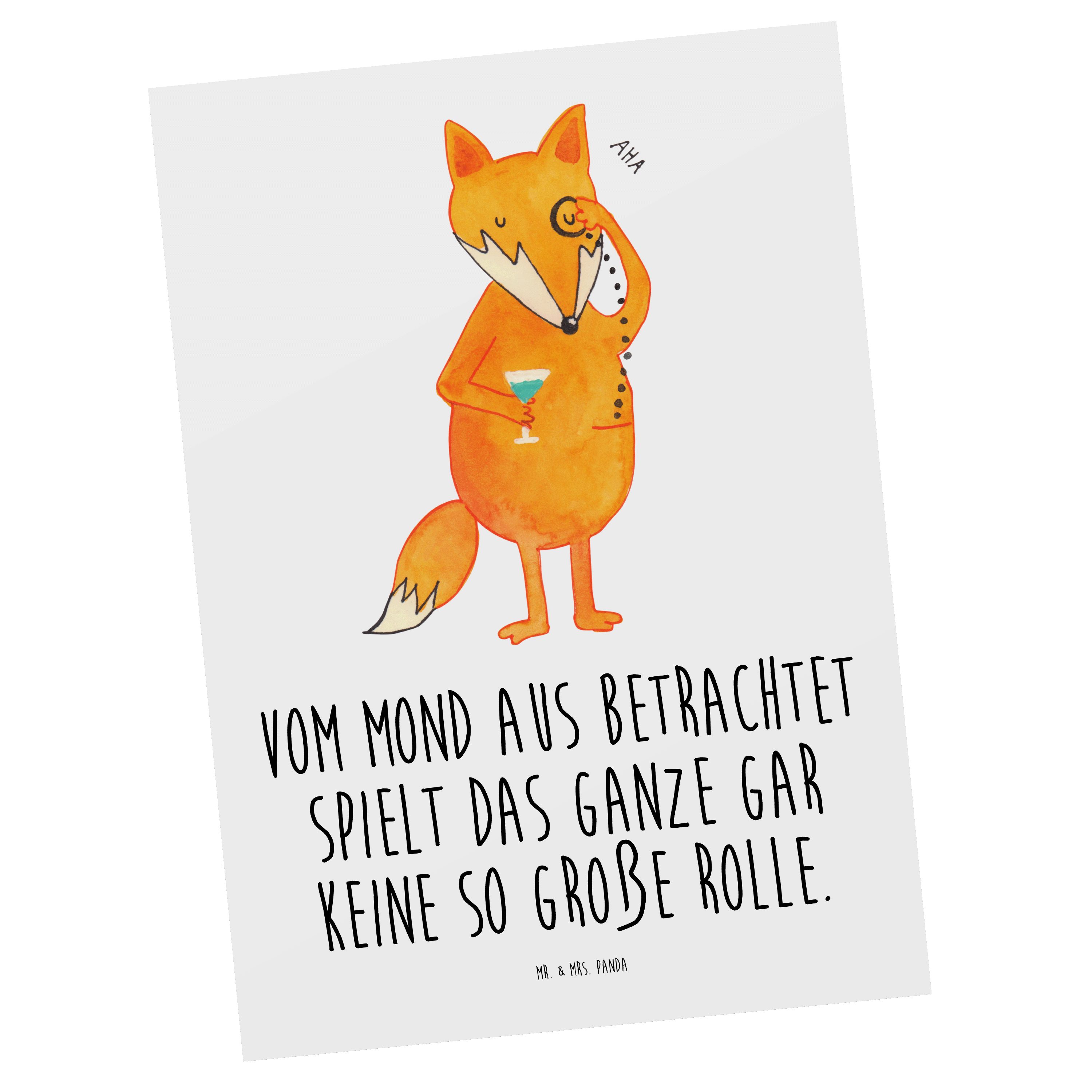 Fuchs Liebeskummer Lord & Weiß Mrs. Füchse, Panda - Geschen Einladung, Geschenk, - Postkarte Mr.