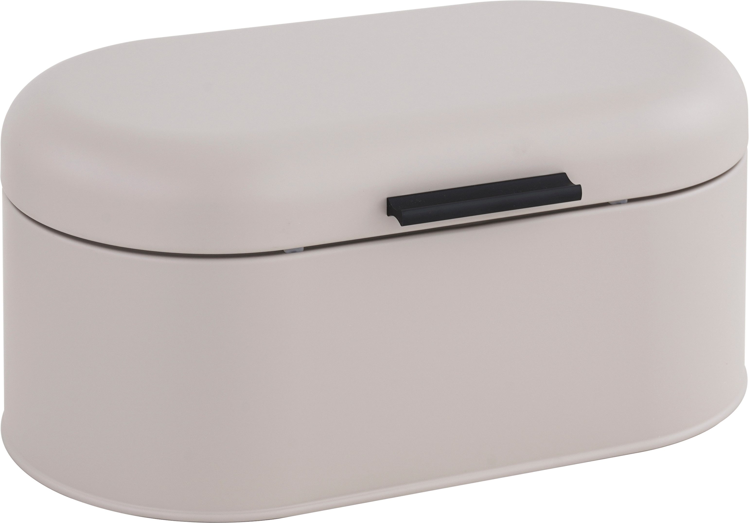 OTTO home Brotkasten Mallua, mit integrierten Lüftungslöchern auf der Rückseite, Edelstahl, (1-tlg), Lebensmittelaufbewahrungsbehälter, Brotbox mit Deckel, Höhe 15,6 cm