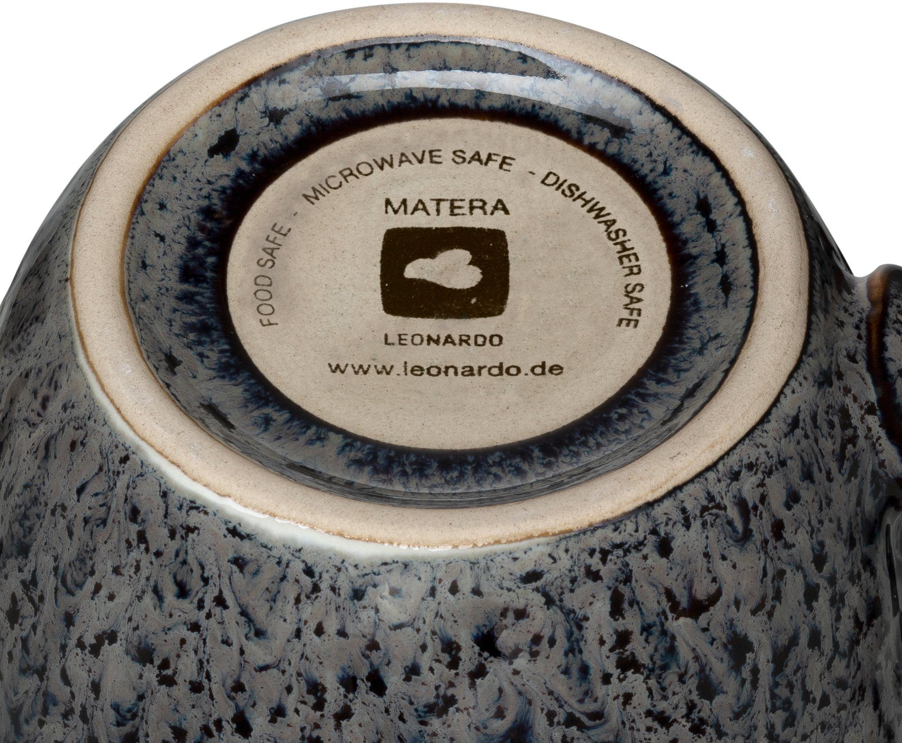 Keramik, ml, 6-teilig Becher LEONARDO 430 Matera, anthrazit