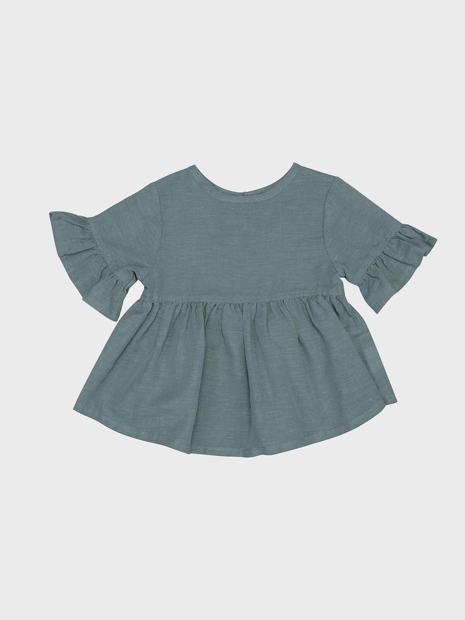 OrganicEra Kurzarmbluse Leichte Baby Sommerbluse, Hanf & Bio-Baumwolle (1-tlg)