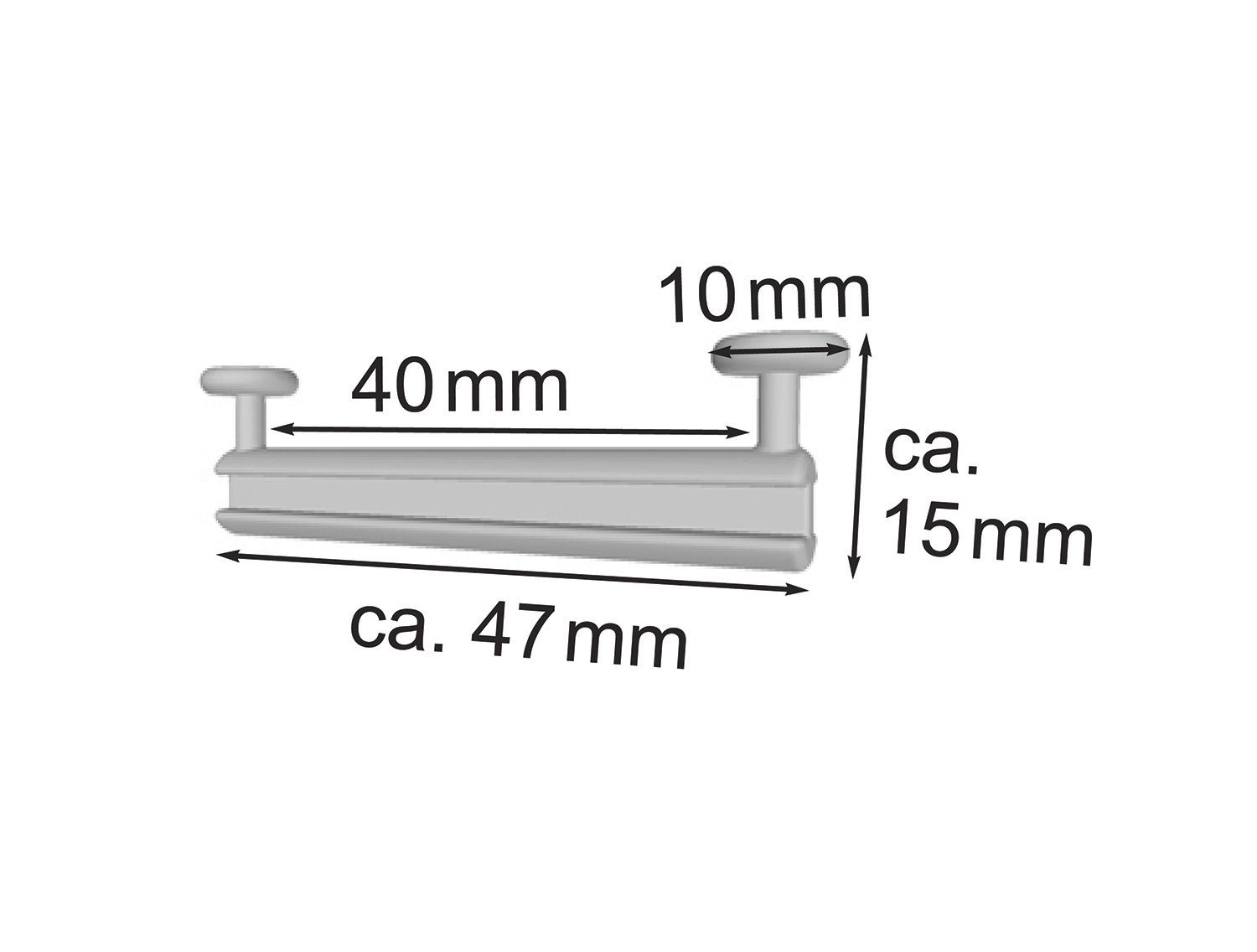 nodeko Schlaufengleiter Gleiter für Schlaufengardinen, Schlaufenvorhänge, Schlaufenschals, für Innenlaufschienen, für Aluschienen, für Innenlaufrohre, (Packung, 8-St), Schienen Laufbreite 4 - 6 mm