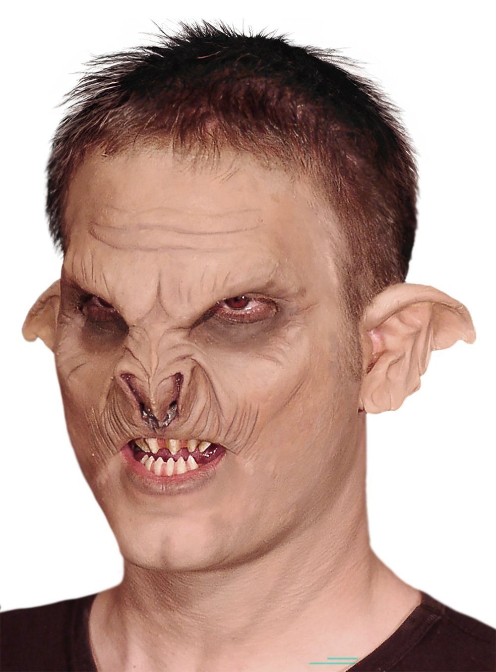 Wizardo Kostüm Zerissene Orkohren hell, Diese hellen Orkohren könnten so in Tolkiens 'Herr der Ringe' zu sehe