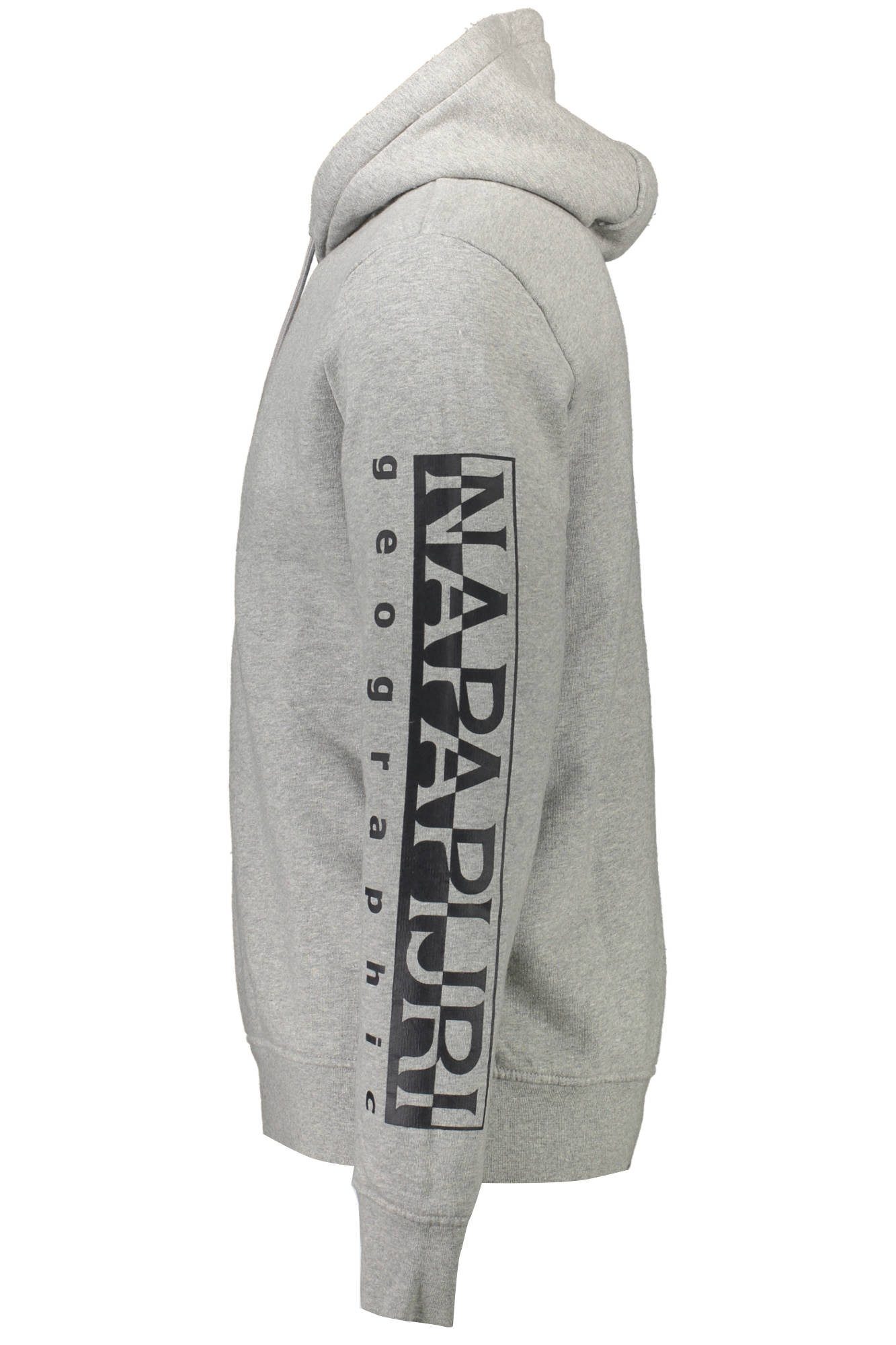Napapijri Sweatshirt Herren Kapuzen-Sweatshirt in Grau aus Bio-Baumwolle