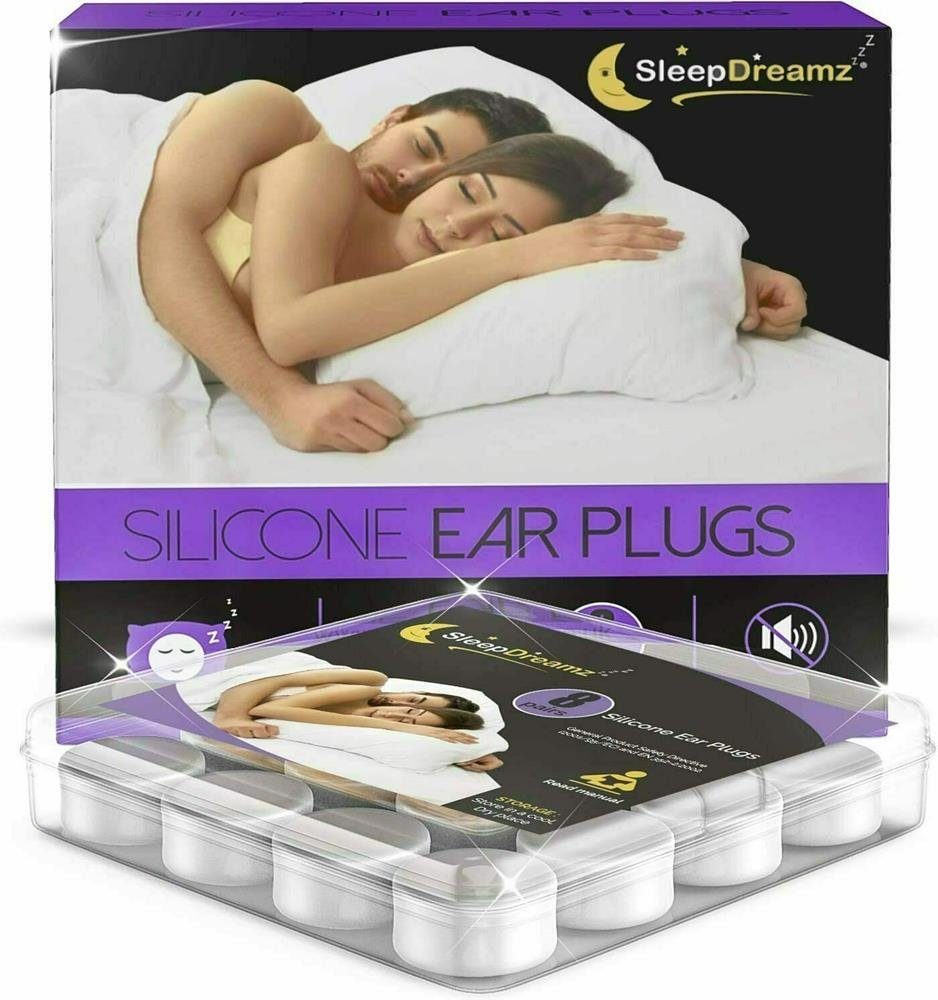 MAVURA Gehörschutzstöpsel SleepDreamz Gehörschutz Stöpsel Silikon Ohrstöpsel  Schlafen Lärm Konzert Ohr Stöpsel Schwimmen wiederverwendbar [8 Paar]