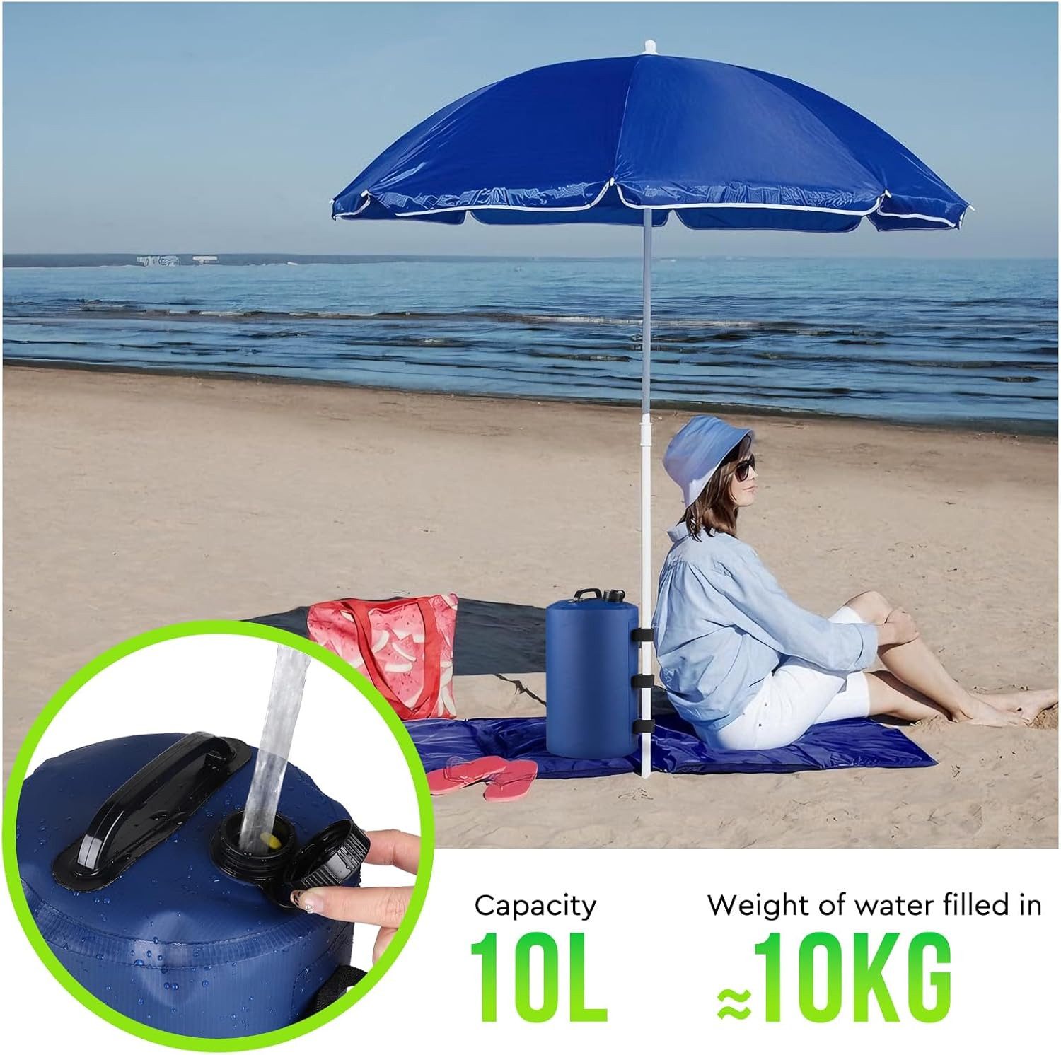 FELIXLEO Beschwerungsgewicht 4er Set Wassergewichtstaschen 10 L Befüllbar für Pavillon, (1-tlg)