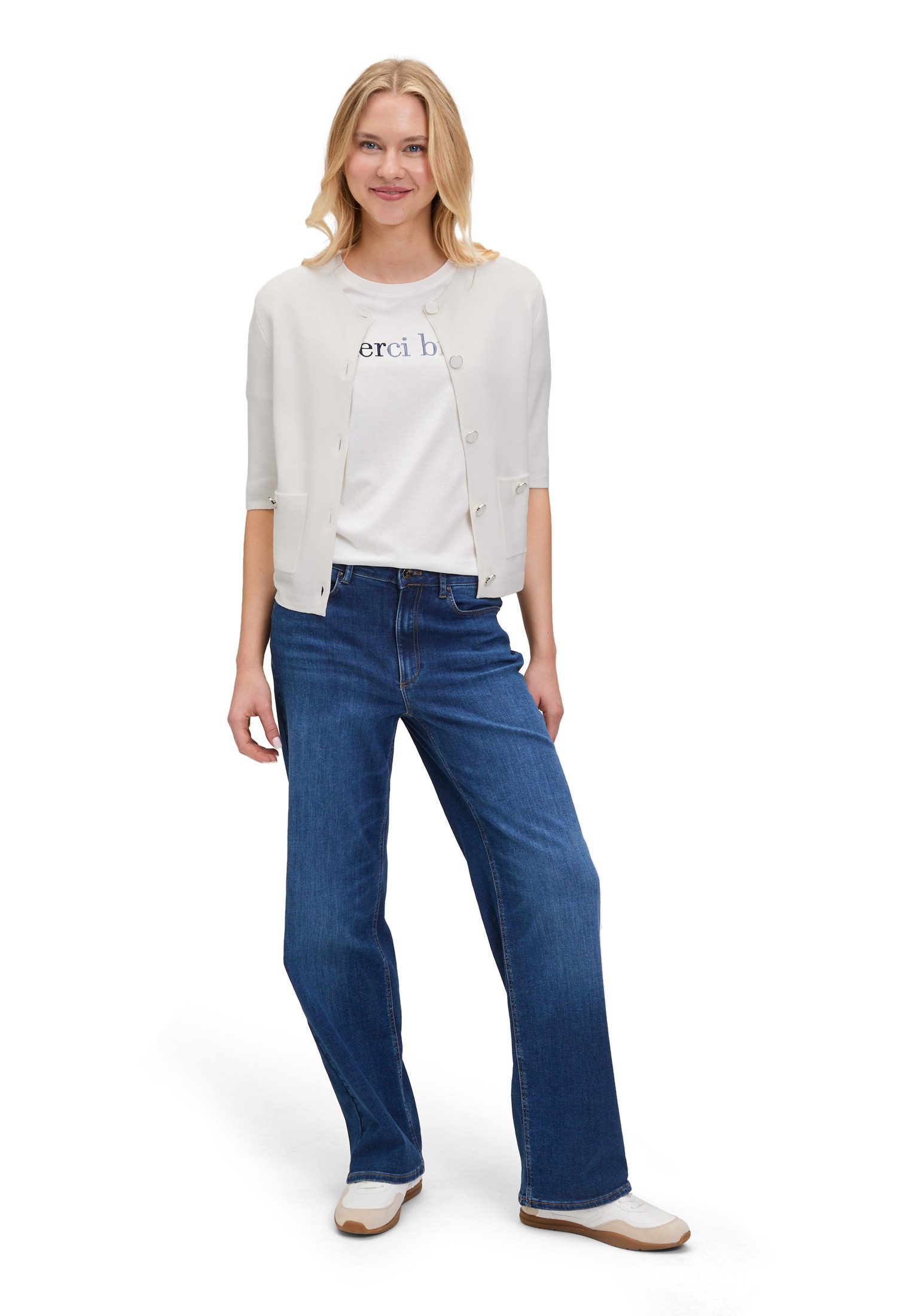 Betty&Co Strickjacke Damen mit Knopfleiste (1-tlg)