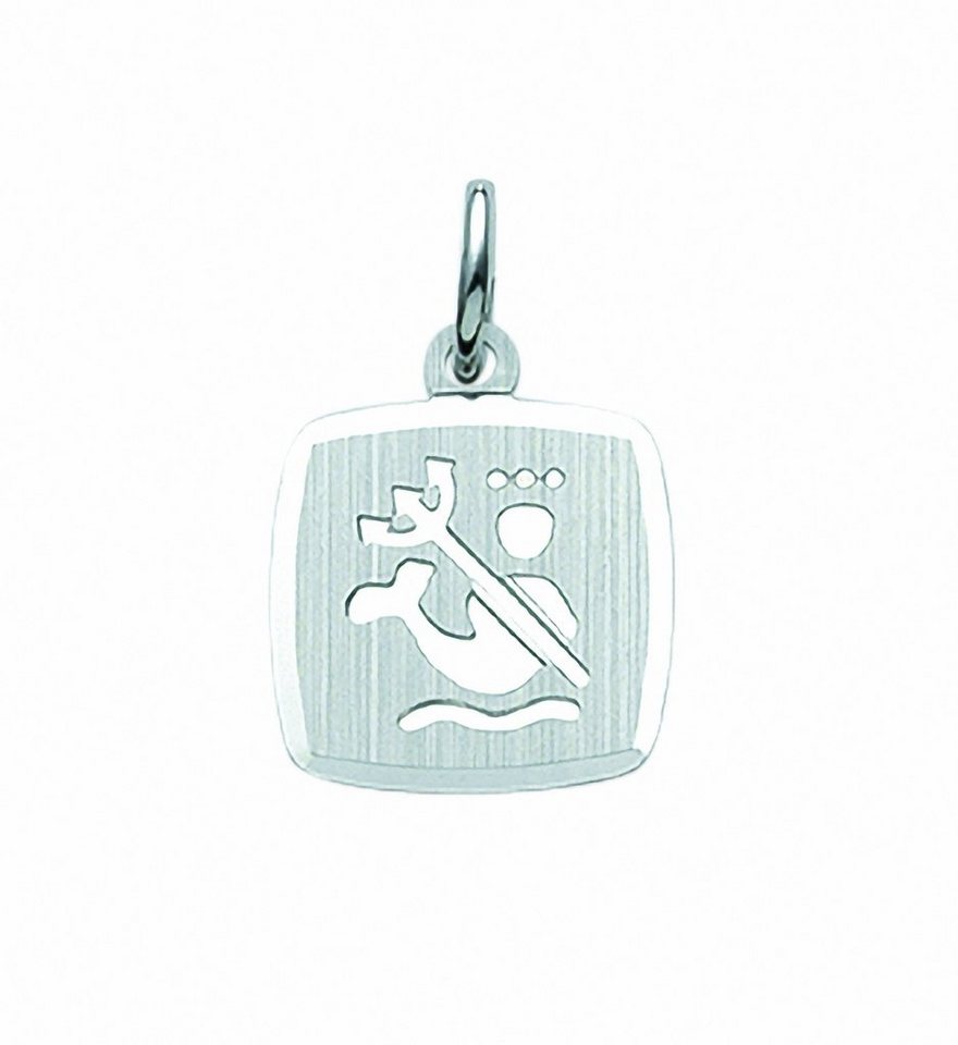 Adelia´s Kette mit Anhänger 925 Silber Sternzeichen Anhänger Wassermann,  Schmuckset - Set mit Halskette, Maße des Anhängers - Breite 10,9 mm - Höhe  10,9 mm