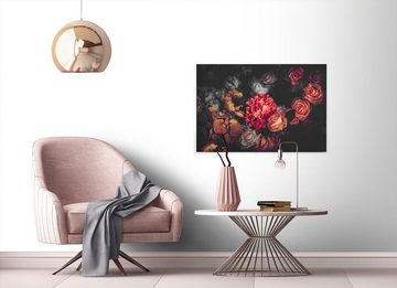 A.S. Création Leinwandbild Romantic Flower, Blumen (1 St), Romantische Blumen, Rosen Keilrahmen Bild