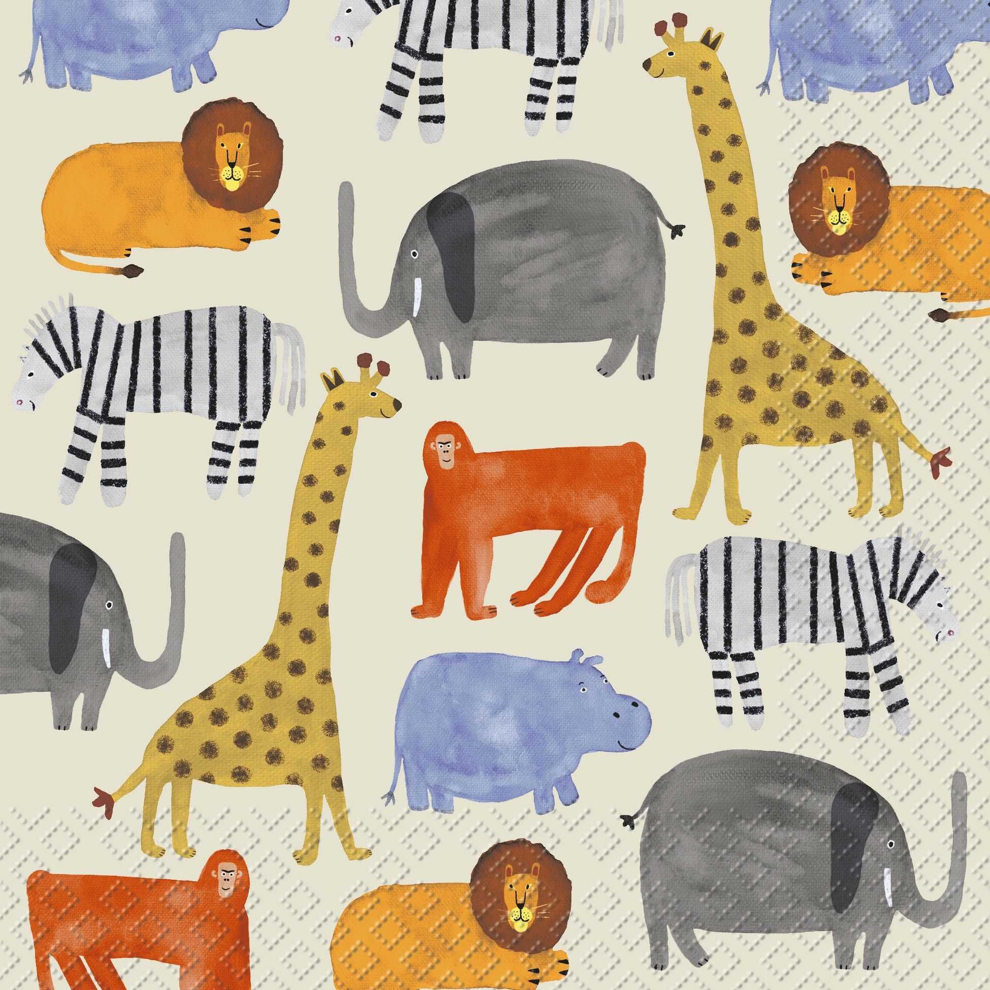 stewo Papierserviette STEWO 2572 5328 51 Lunchservietten Kind Tiere - 33 x 33 cm, 20 Stück