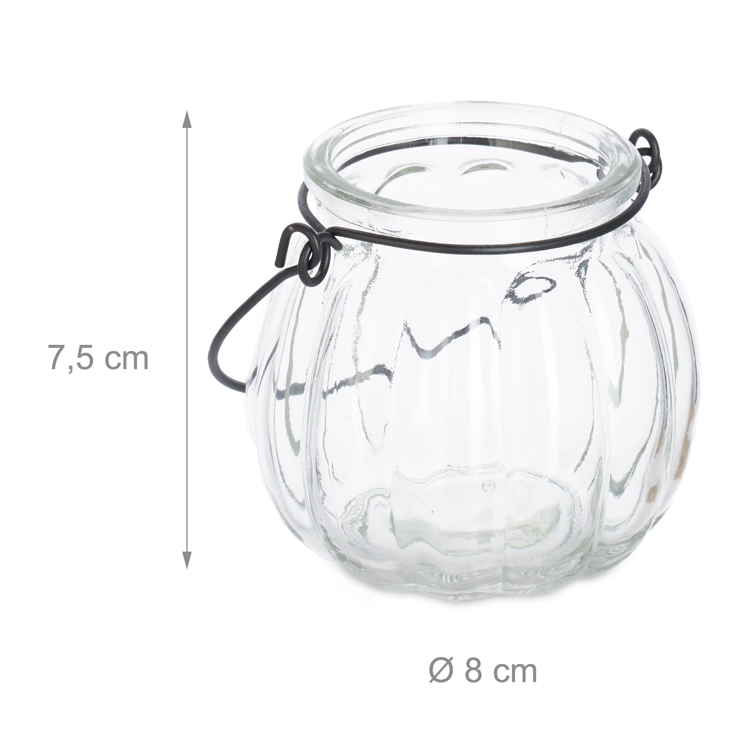 relaxdays Windlicht Glas 12er Set