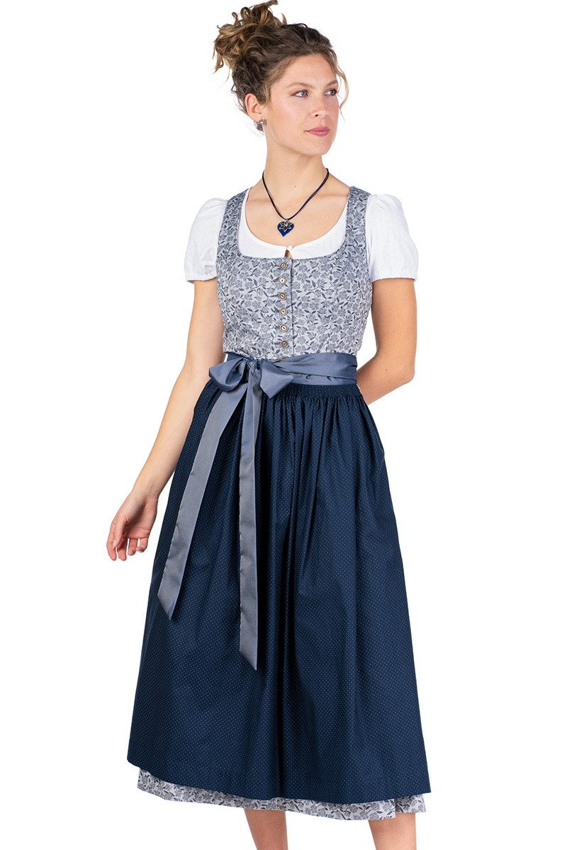 Dirndl Dirndl lang 2tlg. - KLOSTERSEE - blau gemustert