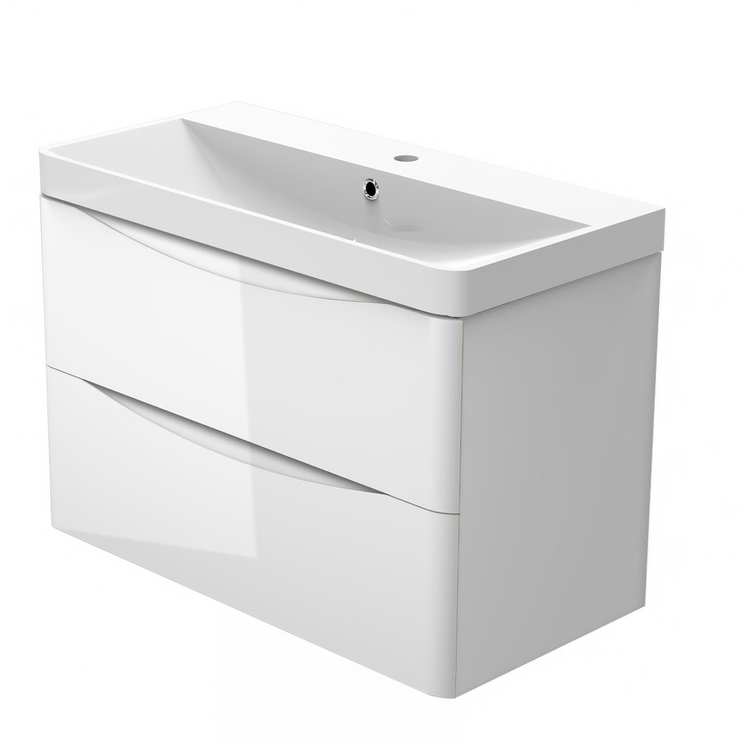 duschspa Waschtisch »50/60/80 cm Waschbecken mit Unterschrank«, Hochglanz  Weiß online kaufen | OTTO
