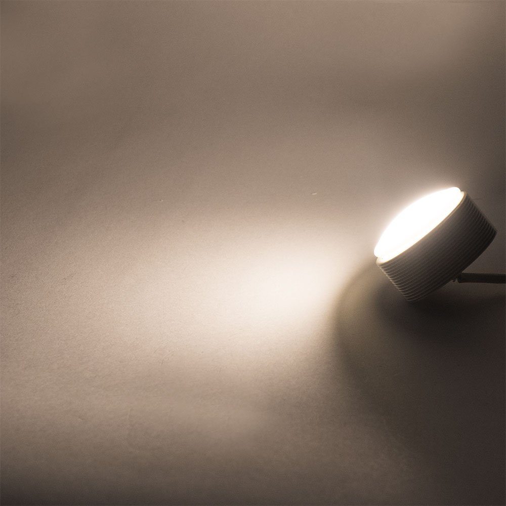 etc-shop LED Einbaustrahler, LED-Leuchtmittel fest Leuchte rund LED Spot Chrom Lampe Einbau Strahler verbaut, Warmweiß, Decken