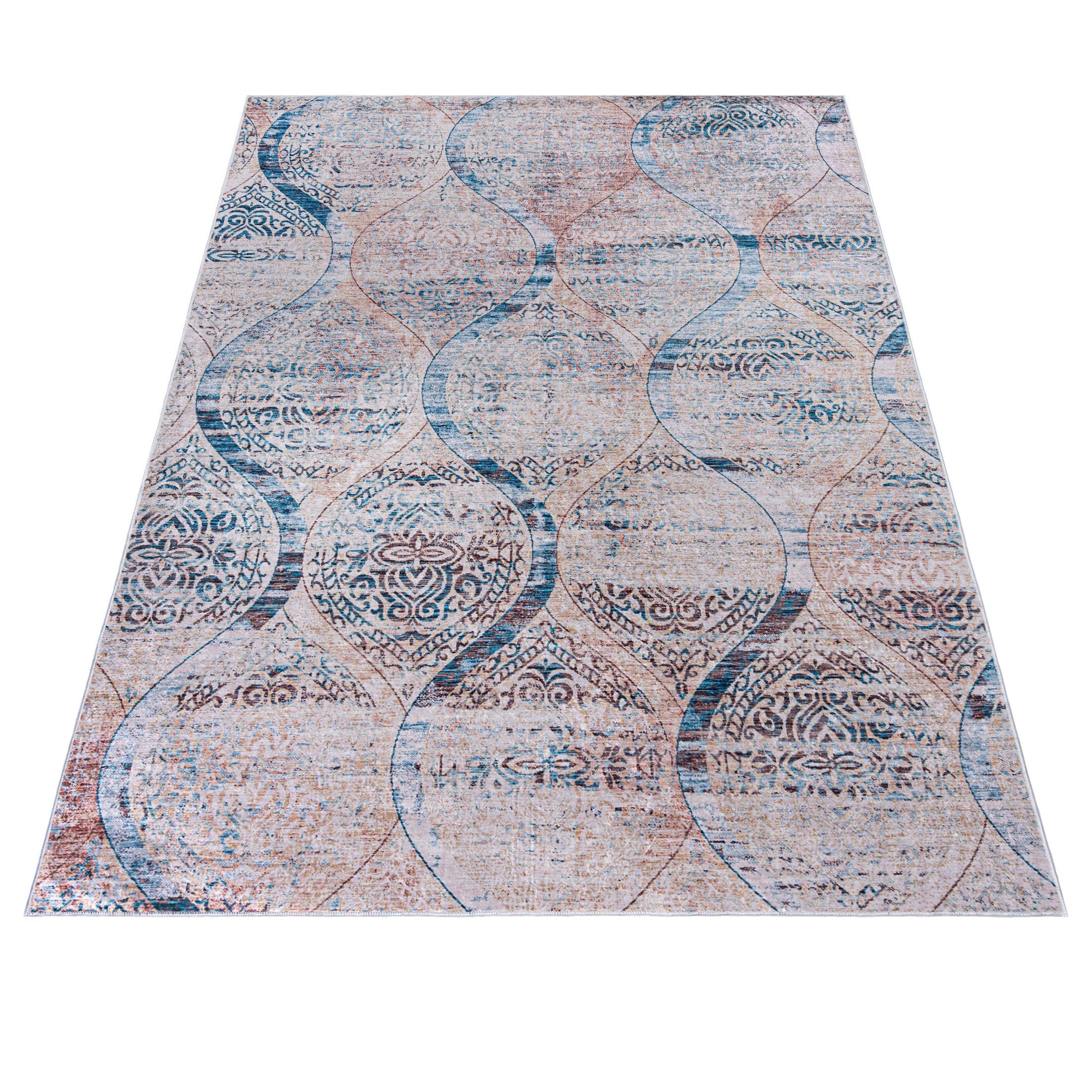 Orientteppich Orientalisch Vintage Teppich Orient Mazovia, mm, 43840 cm, / Kurflor, Rutschfest Teppich, 5 Traditioneller x in 80 Bunt 150 Waschbar Waschmaschine, Höhe