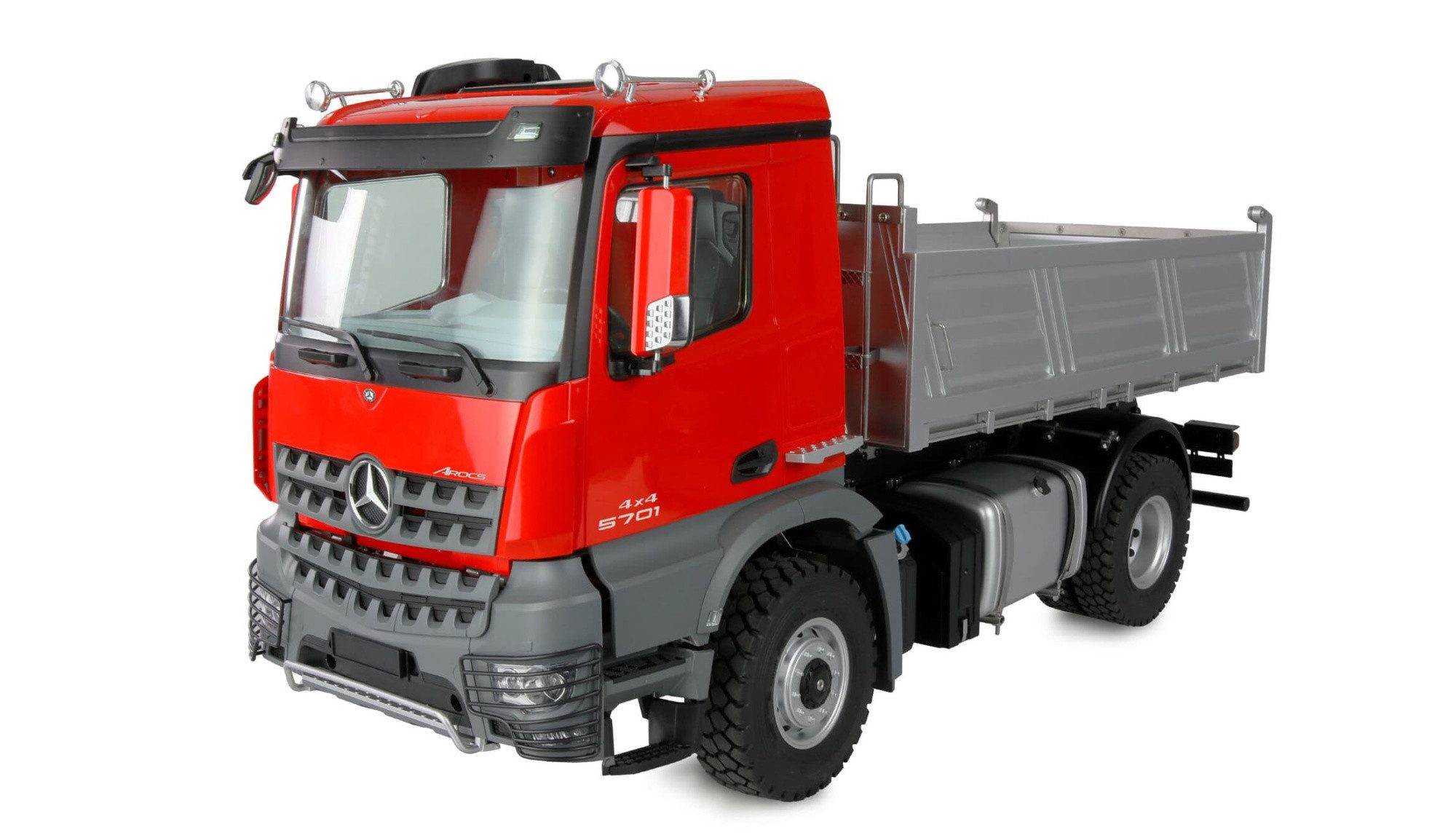 RC-LKW Mercedes Arocs Muldenkipper 1:14 RTR 4WD mit Kippmulde, Sound Rot