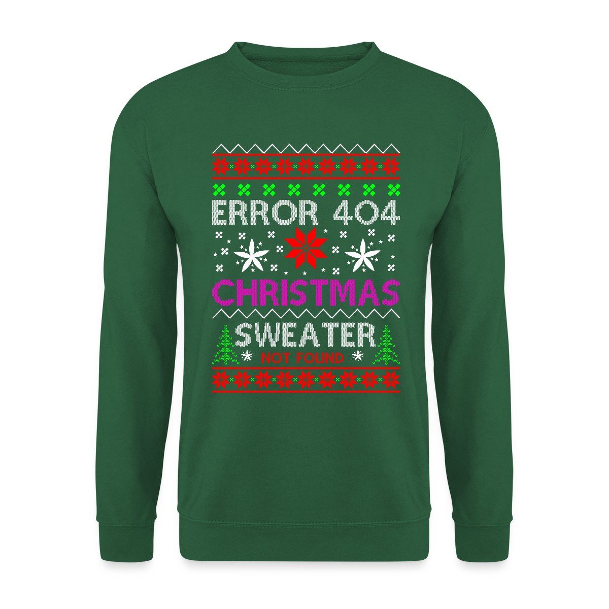 Sweatshirt Error 404 Ugly Christmas IT Nerd Geschenk Unisex Pullover