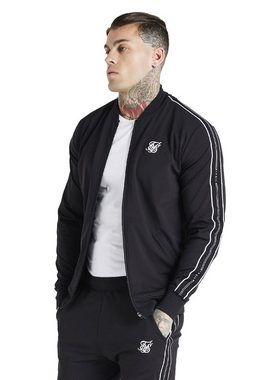 Siksilk Bomberjacke SikSilk Bomberjacke STATUS TAPE TRACK BOMBER SS18625 Black Schwarz