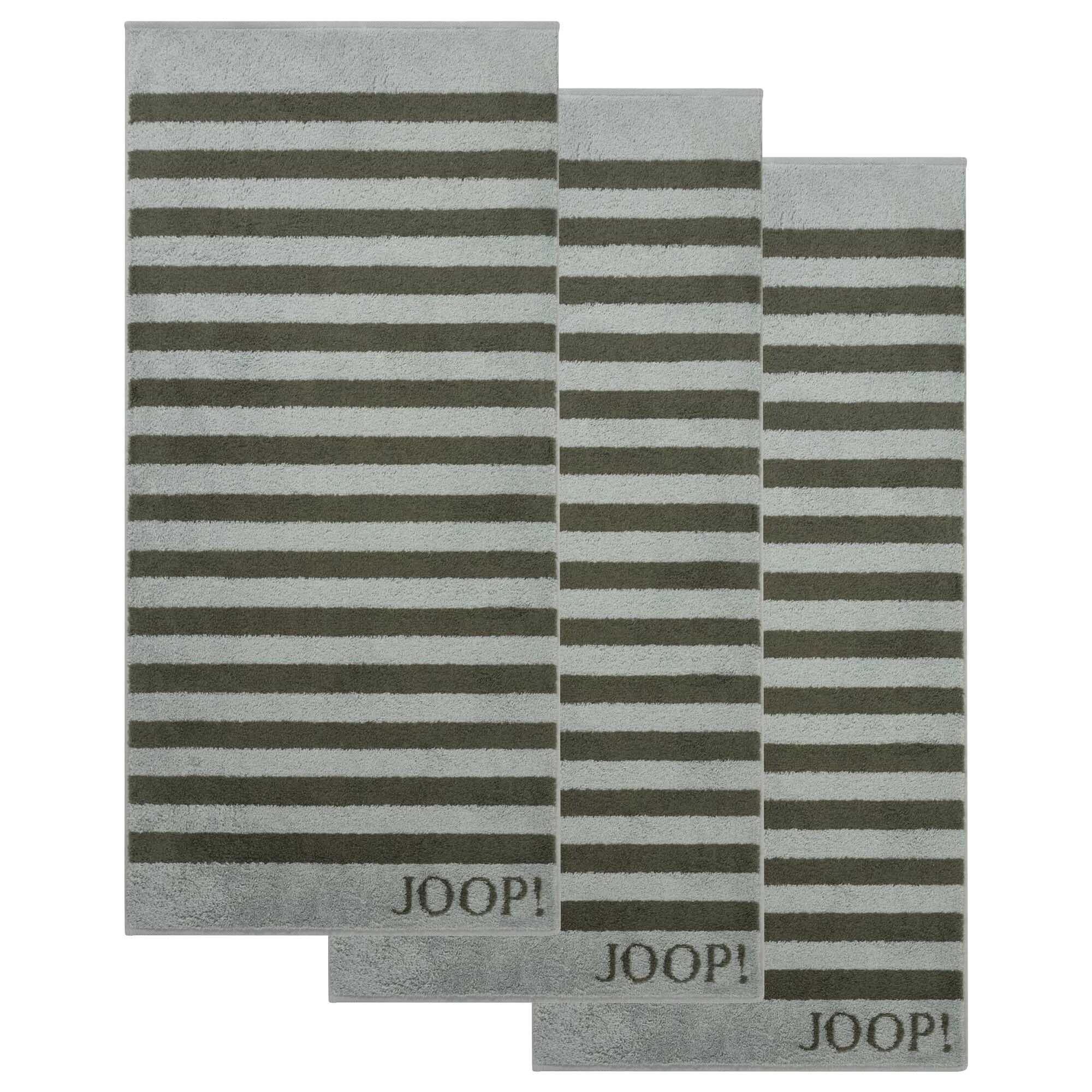 Joop! Handtuch HHandtuch, 3er Pack - Classic Stripes, 50x100 cm, Frottier (3-St) Salbei