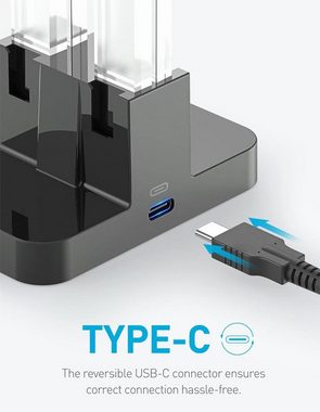 HYTIREBY Ladestation für Nintendo Switch [4 in 1 Joy-Con] Joy-Con Controller Controller-Ladestation (Joy-Con Ladegerät Typ-C Kabel, mit LED-Anzeige Intelligenter Schaltung)