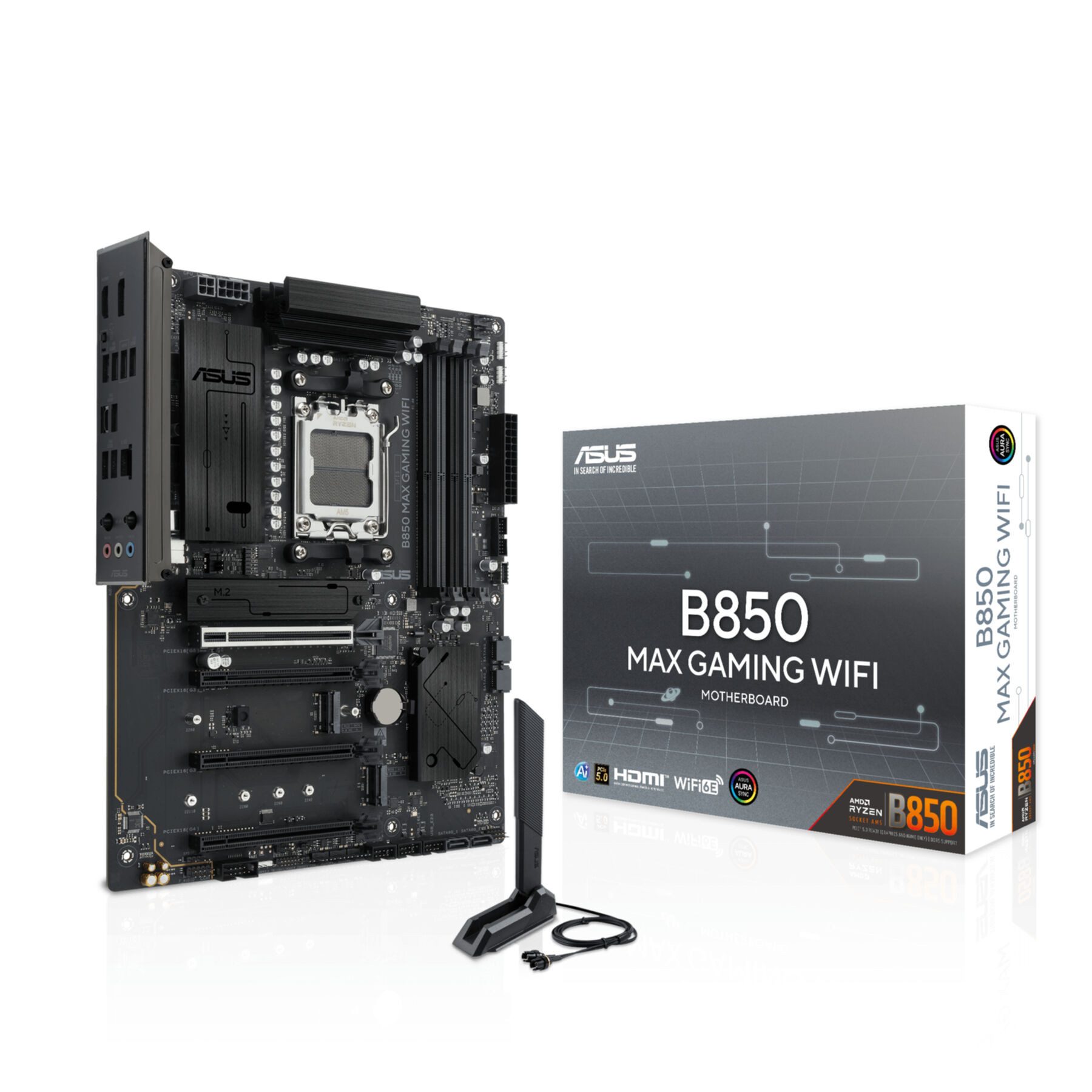 Asus B850 MAX GAMING WIFI Mainboard, Wi-Fi 6E (802.11ax)