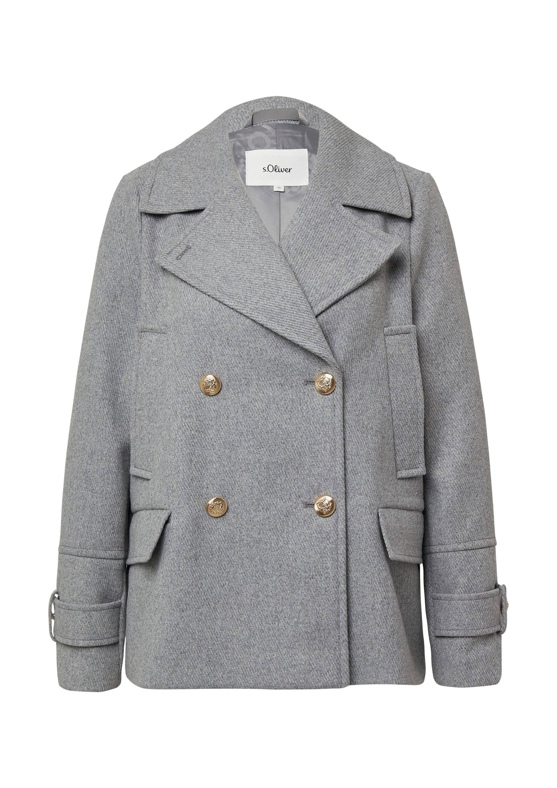 s.Oliver Funktionsjacke Outdoor-Jacke Doppelreihige Jacke aus Wollmix mit d günstig online kaufen