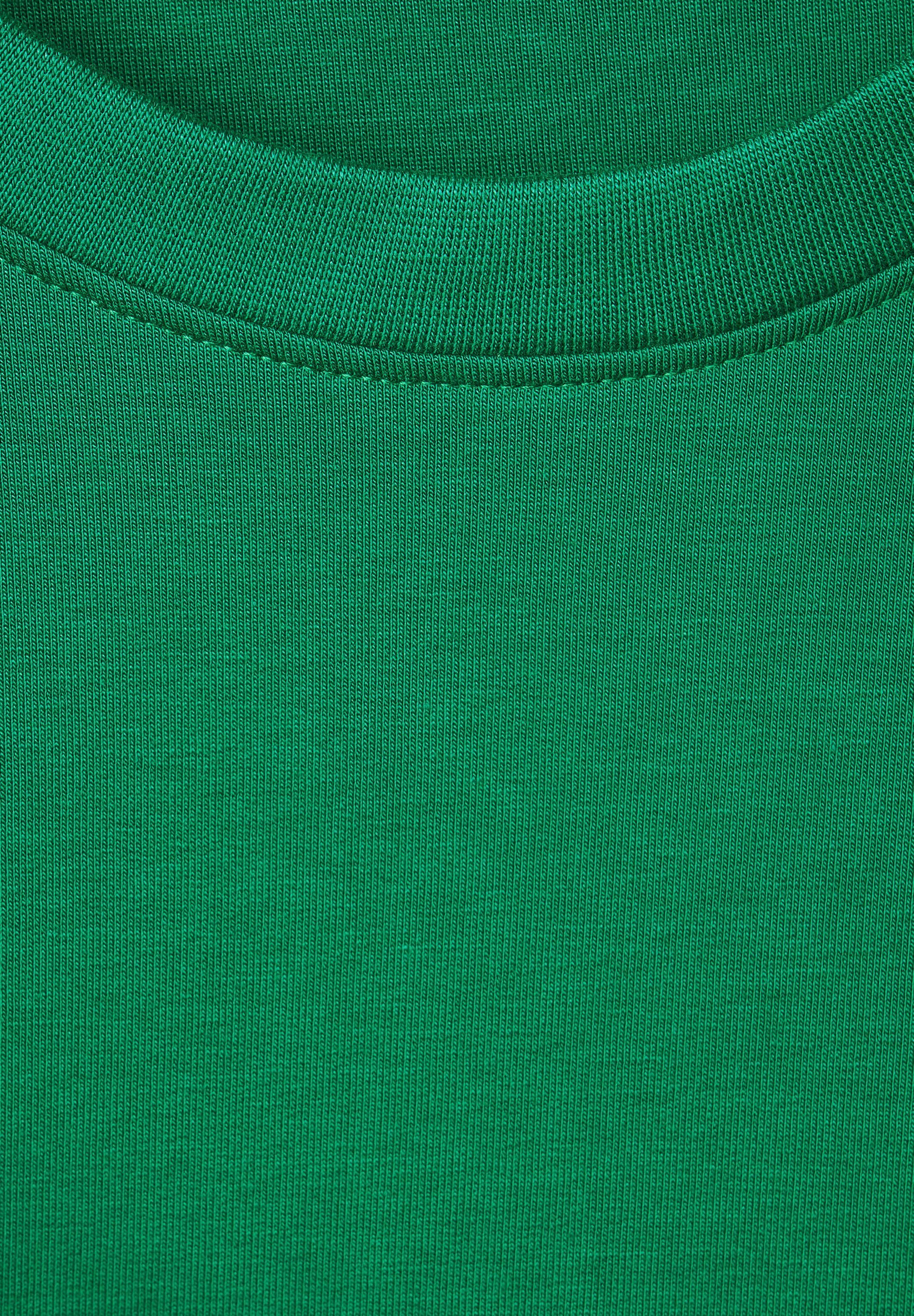 easy im Cecil Saum green Tunnelzug Langarmshirt Basic Langarmshirt