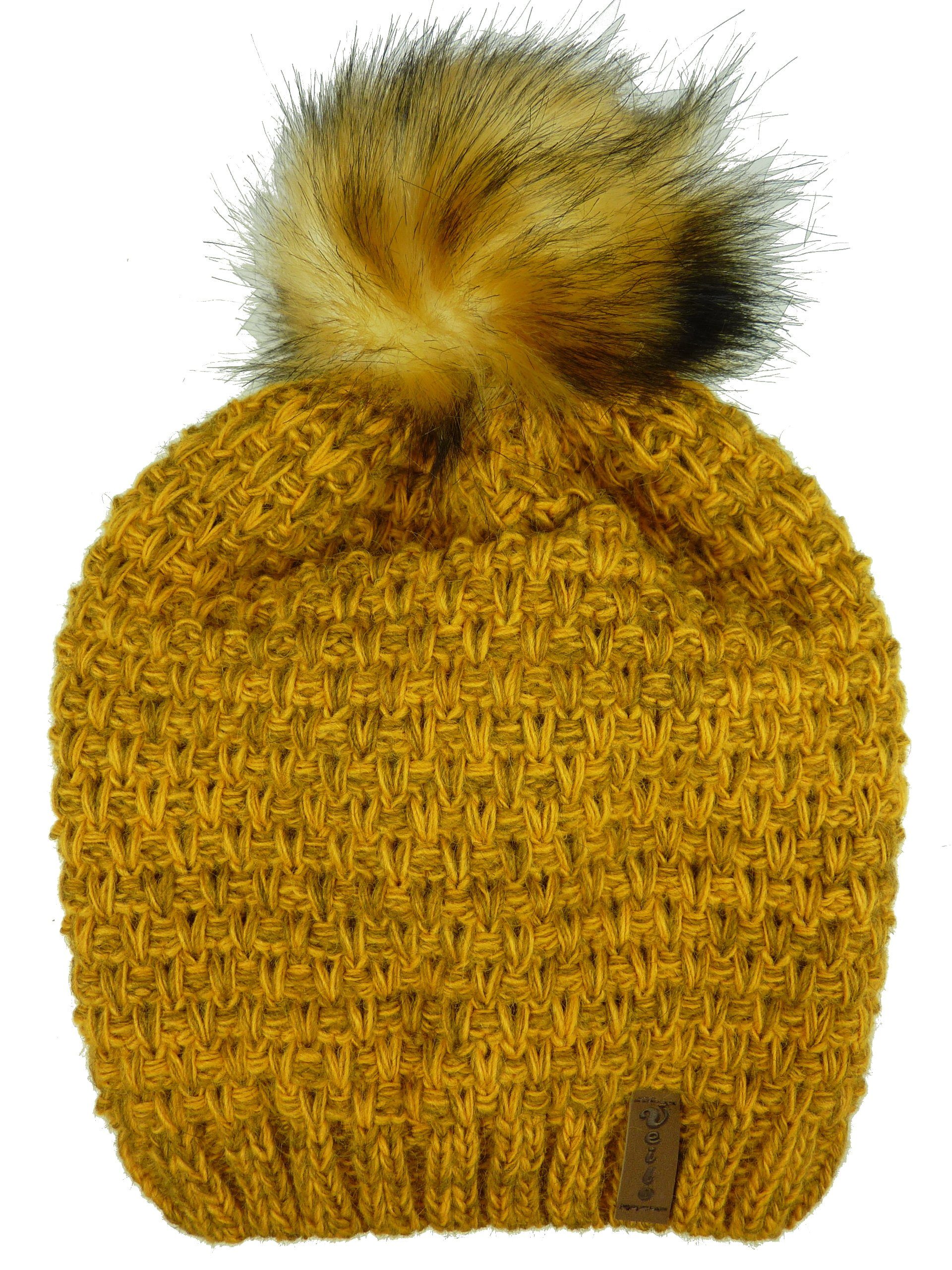 Taschen4life Strickmütze Damen Mütze & Schal Set 38.03 (2 teilig, Kombi Set Longbeanie & Loopschal) Rundschal als Loop, Beanie leicht gefüttert, lockerer Strick