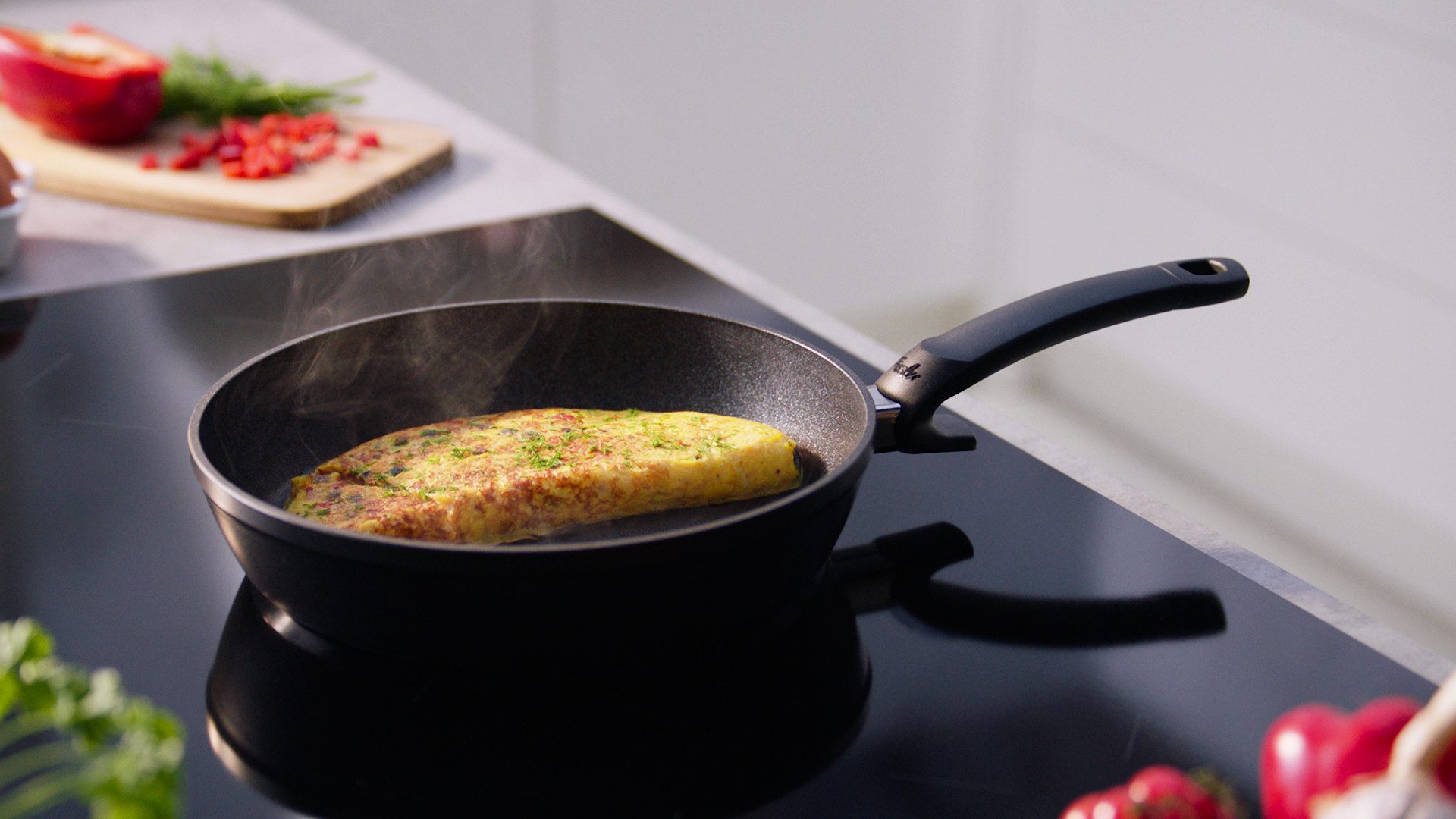 Fissler Bratpfanne Adamant Comfort, Aluminium (1-tlg), hoher Pfannenkörper, Induktion