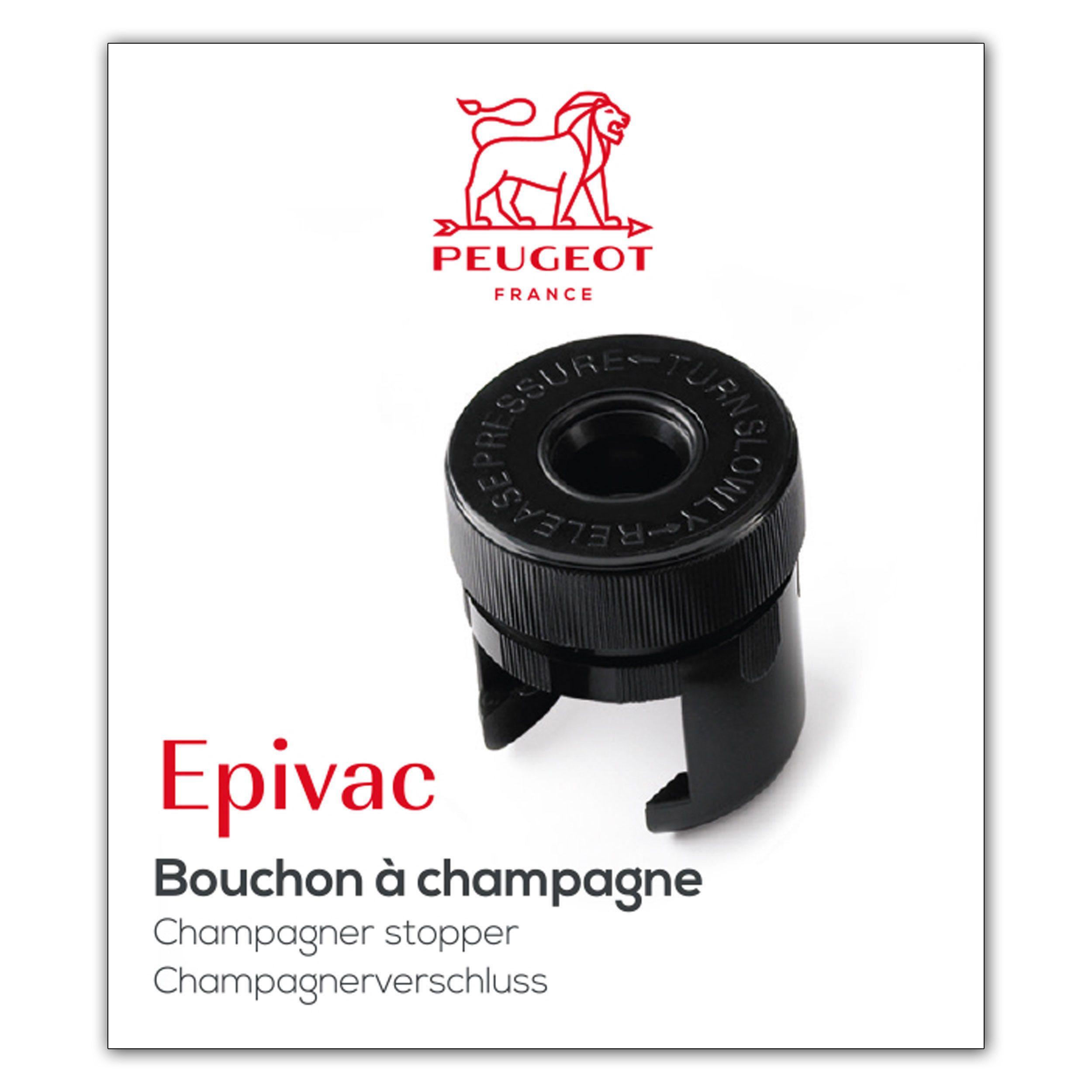 PEUGEOT Flaschenverschluss Champagnerverschluss EPIVAK DUO Doppelpumpe