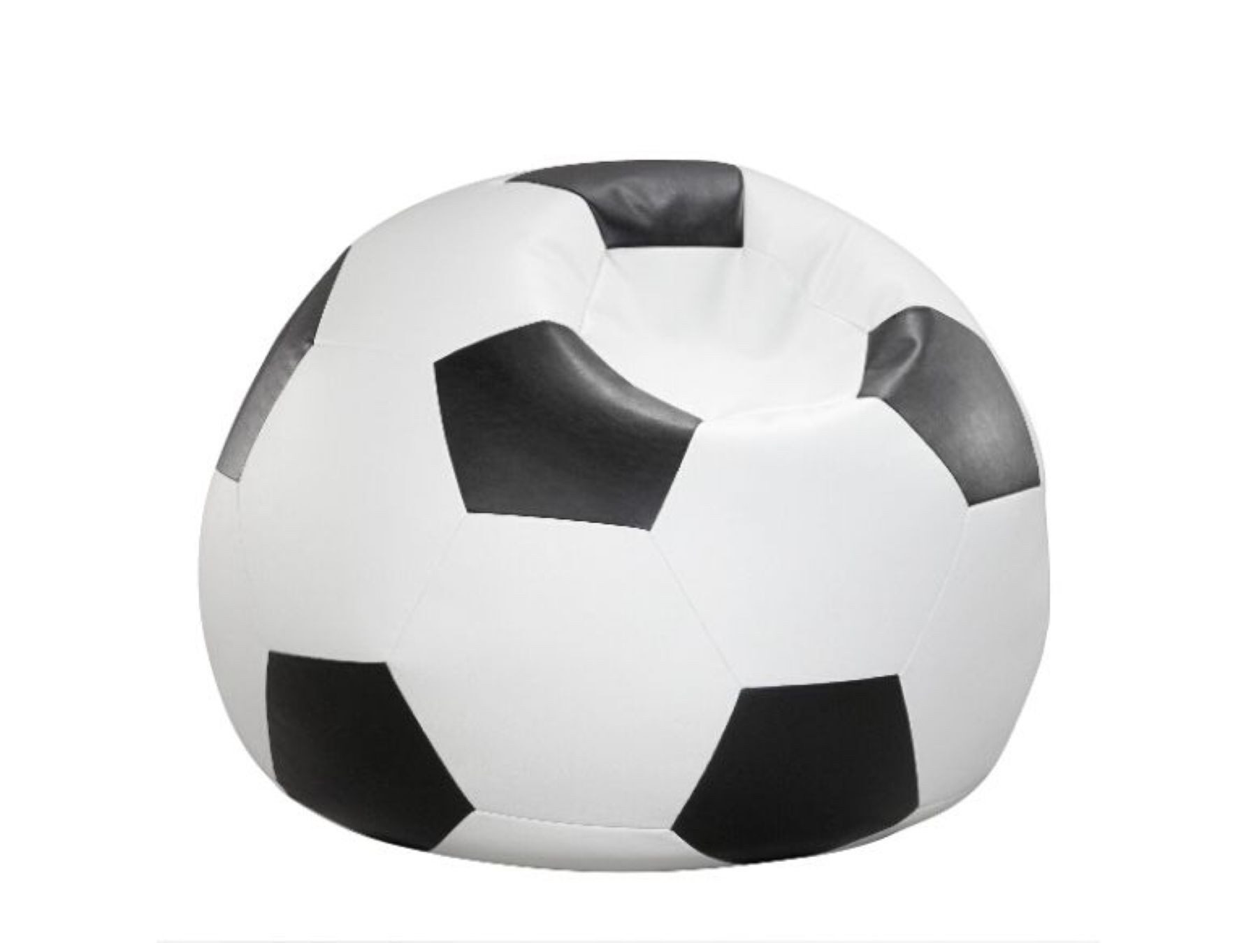 Licardo Sitzsack Fußball-Sitzball Kunstleder weiß/schwarz Ø 90 cm (1 St)
