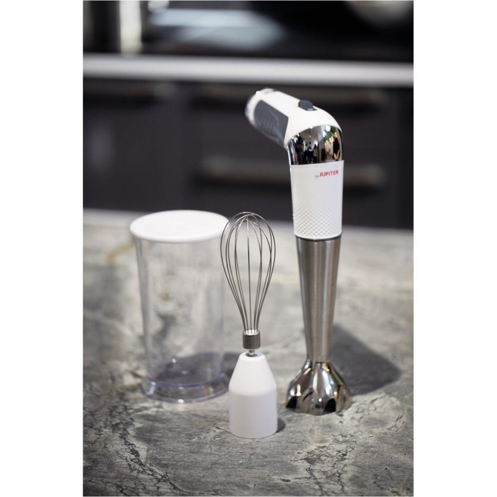 Jupiter Stabmixer Akku-Stabmixer ohne Kabel weiß/silber