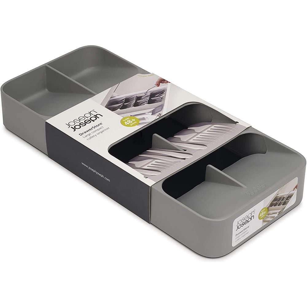Joseph Joseph Besteckkasten DrawerStore, 39 x 18 x 5,5 cm, kompakt, Grau