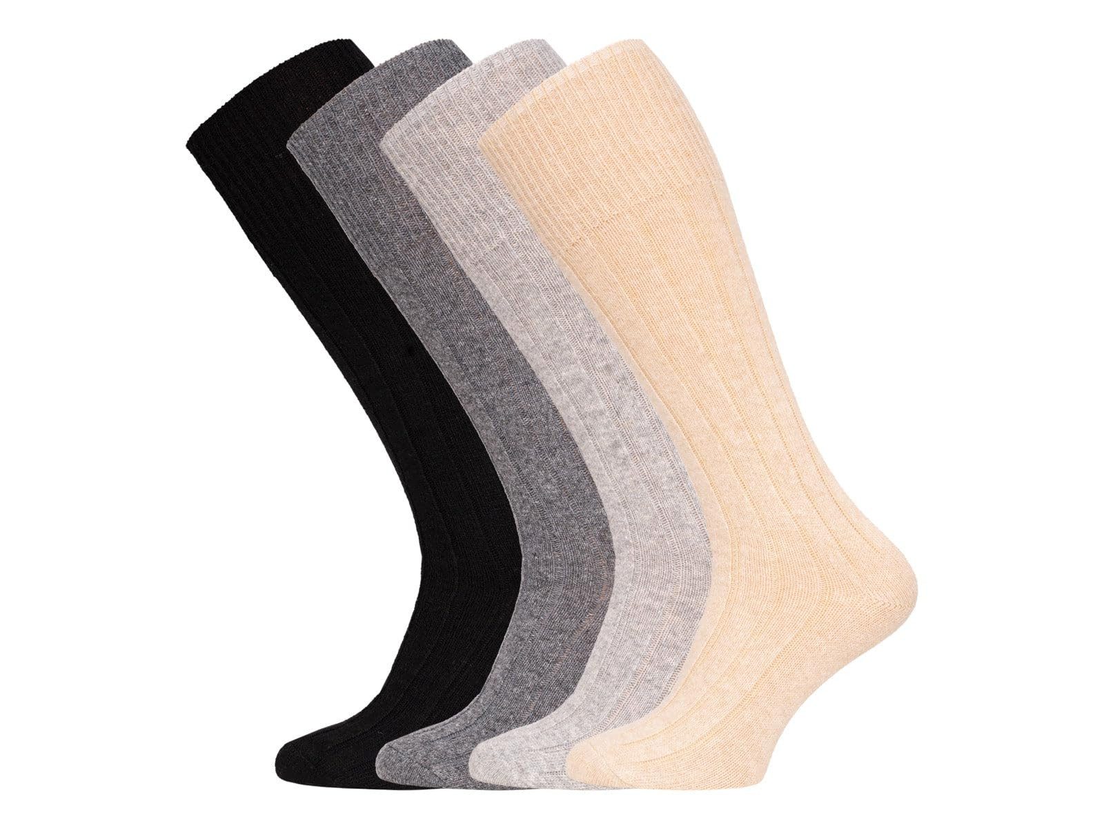 HomeOfSocks Kniestrümpfe Kniestrumpf 49% Wolle Merino & Kaschmir Kniestrümpfe mit Merino- und Kashmirwolle