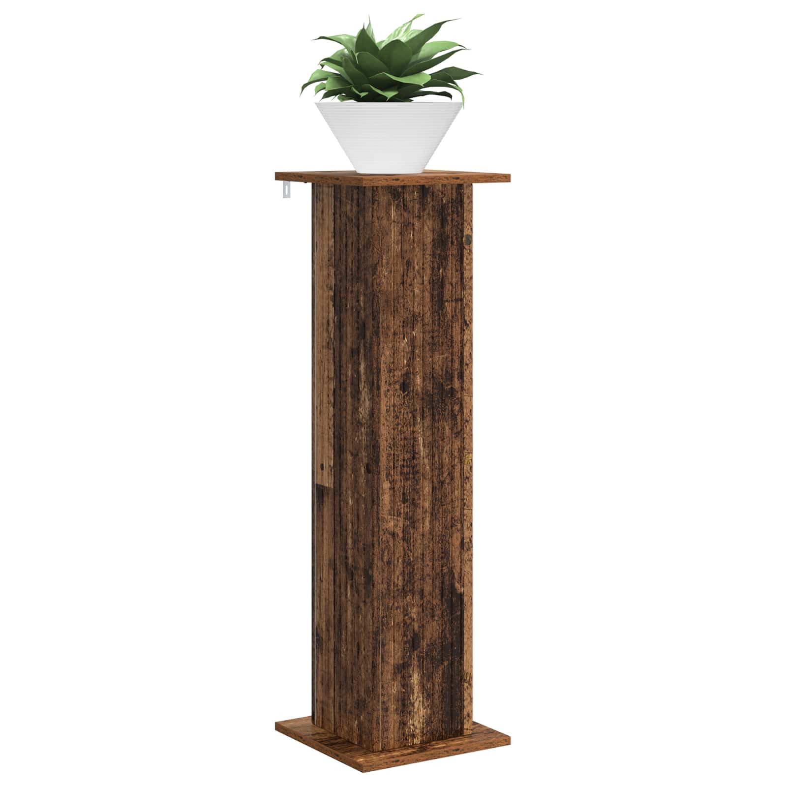 vidaXL Blumenständer Pflanzenständer 2 pcs Altholz 30,5 x 30 x 100,5 cm (2 St)